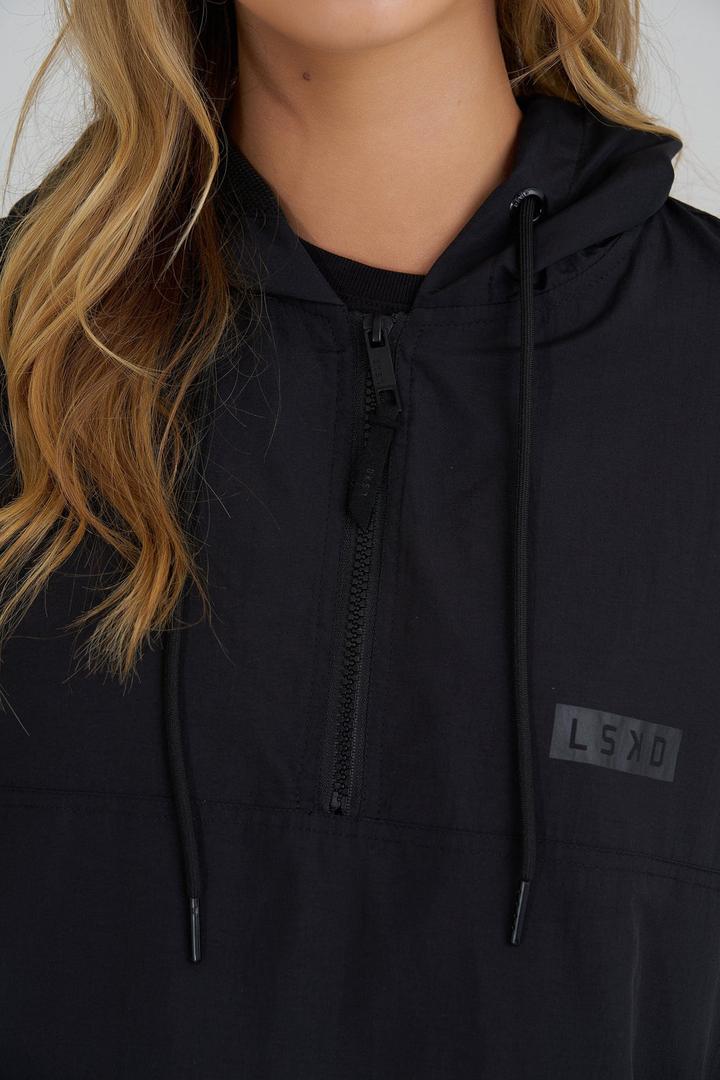 Model wearing Unisex Rodman Track Jacket - Black-Black