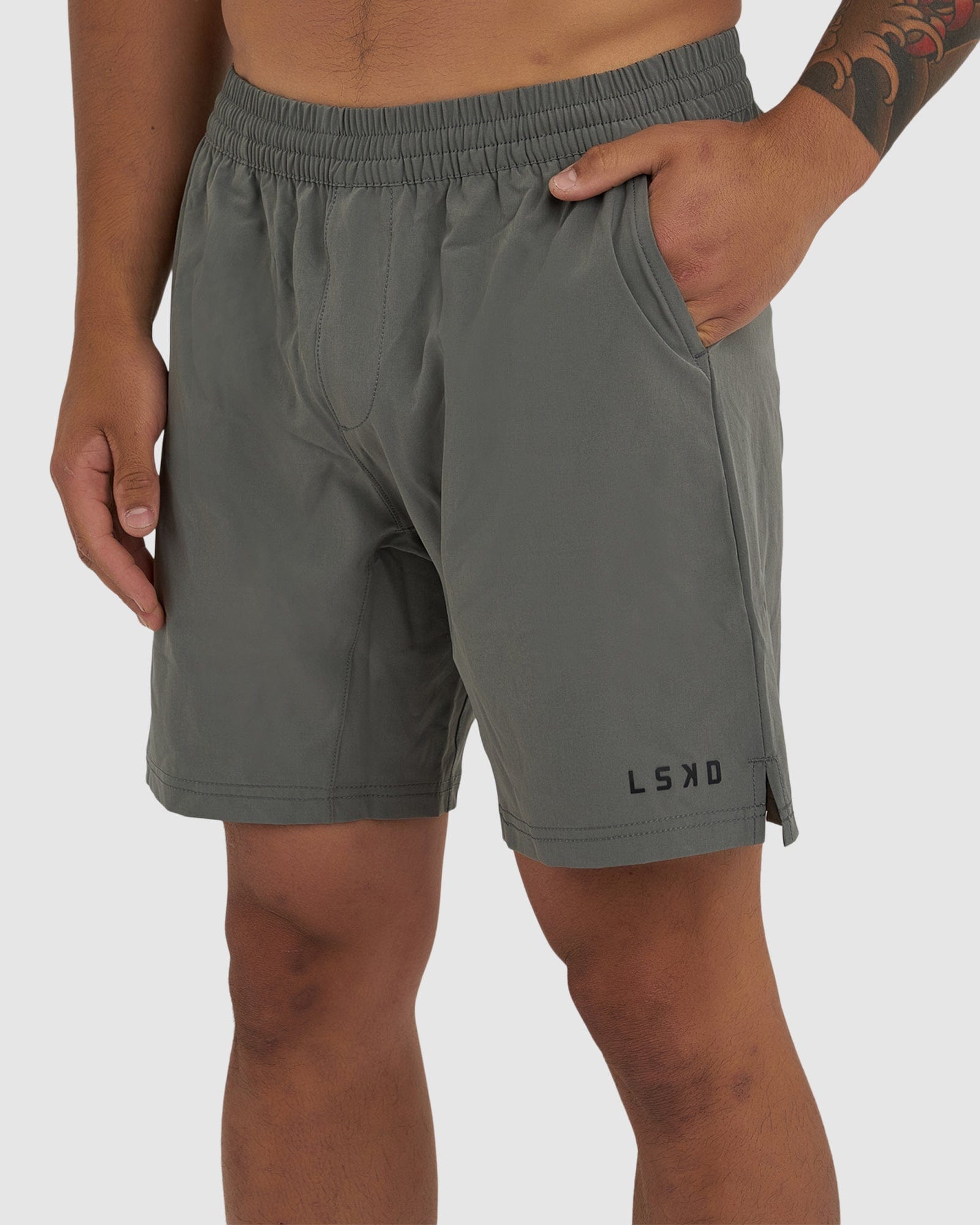 Model wearing Intensity 7" Performance Short - Boulder