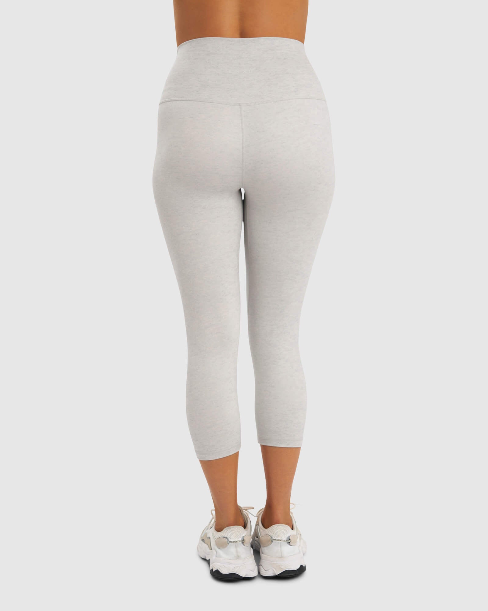 Model wearing Base 3/4 Tight - Lt Grey Marl