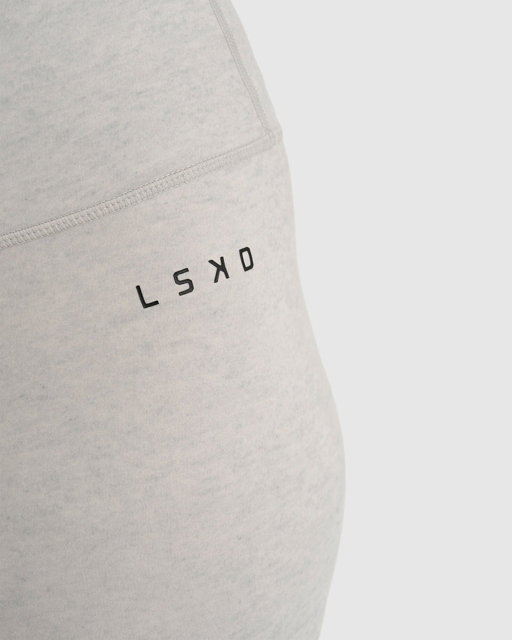 Model wearing Base 3/4 Tight - Lt Grey Marl