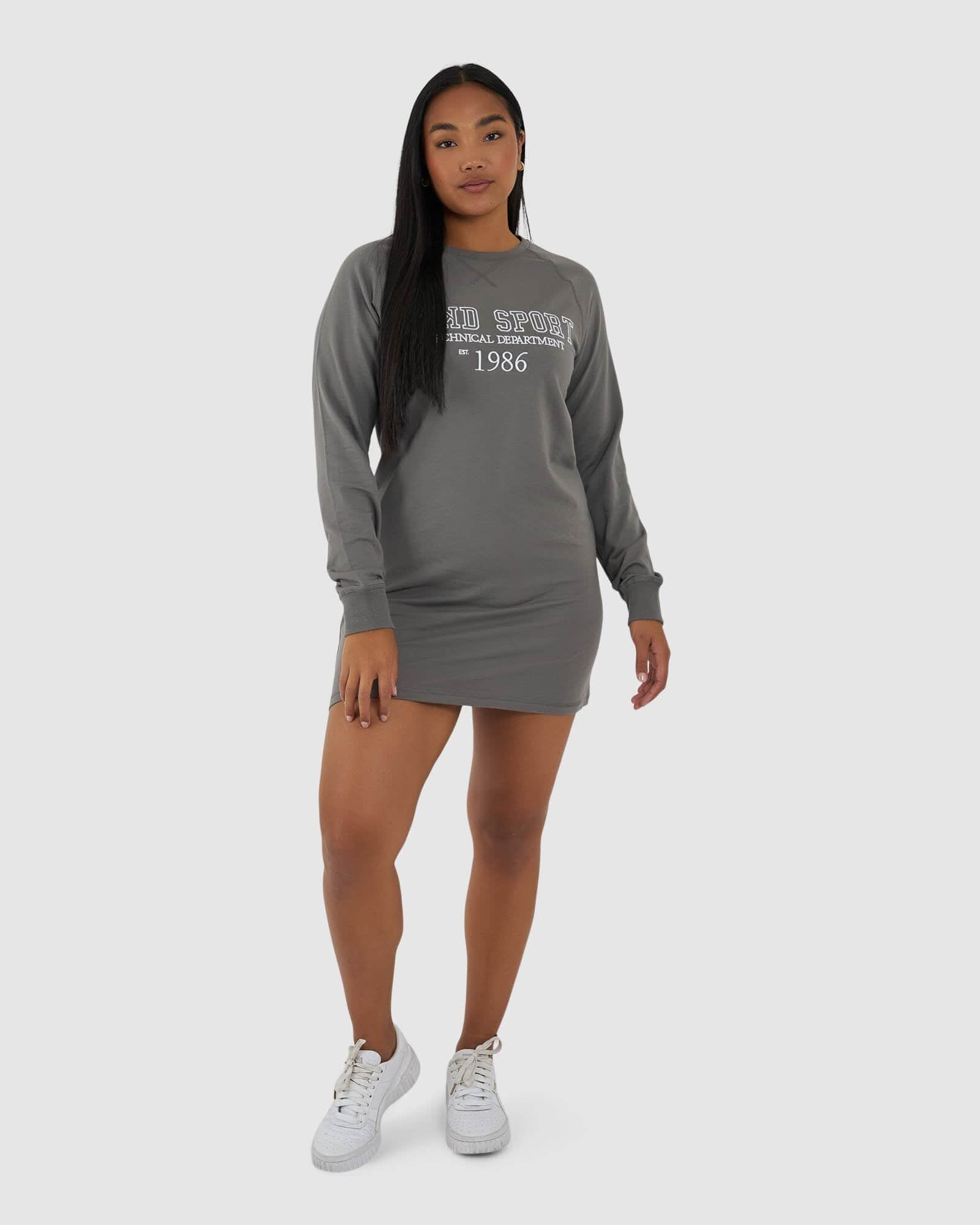 Model wearing Ivy LS Dress - Castlerock