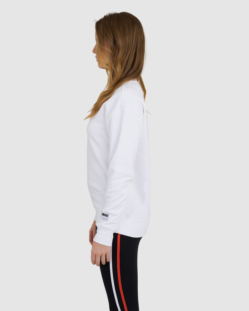 Model wearing Fitstop Functional Sweater - White