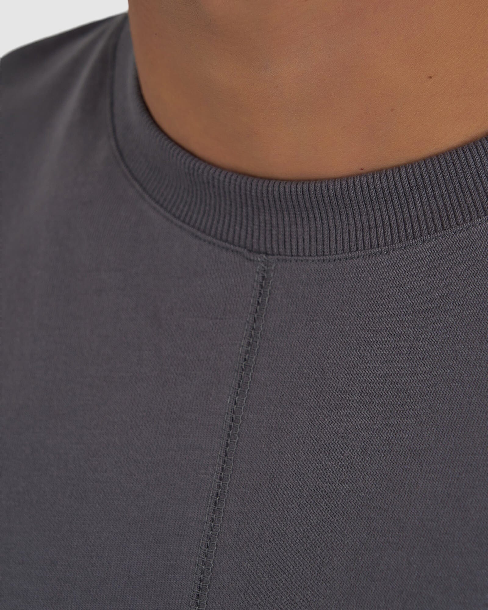 Model wearing Heavy Hitter Heavyweight Tee Oversize - Iron