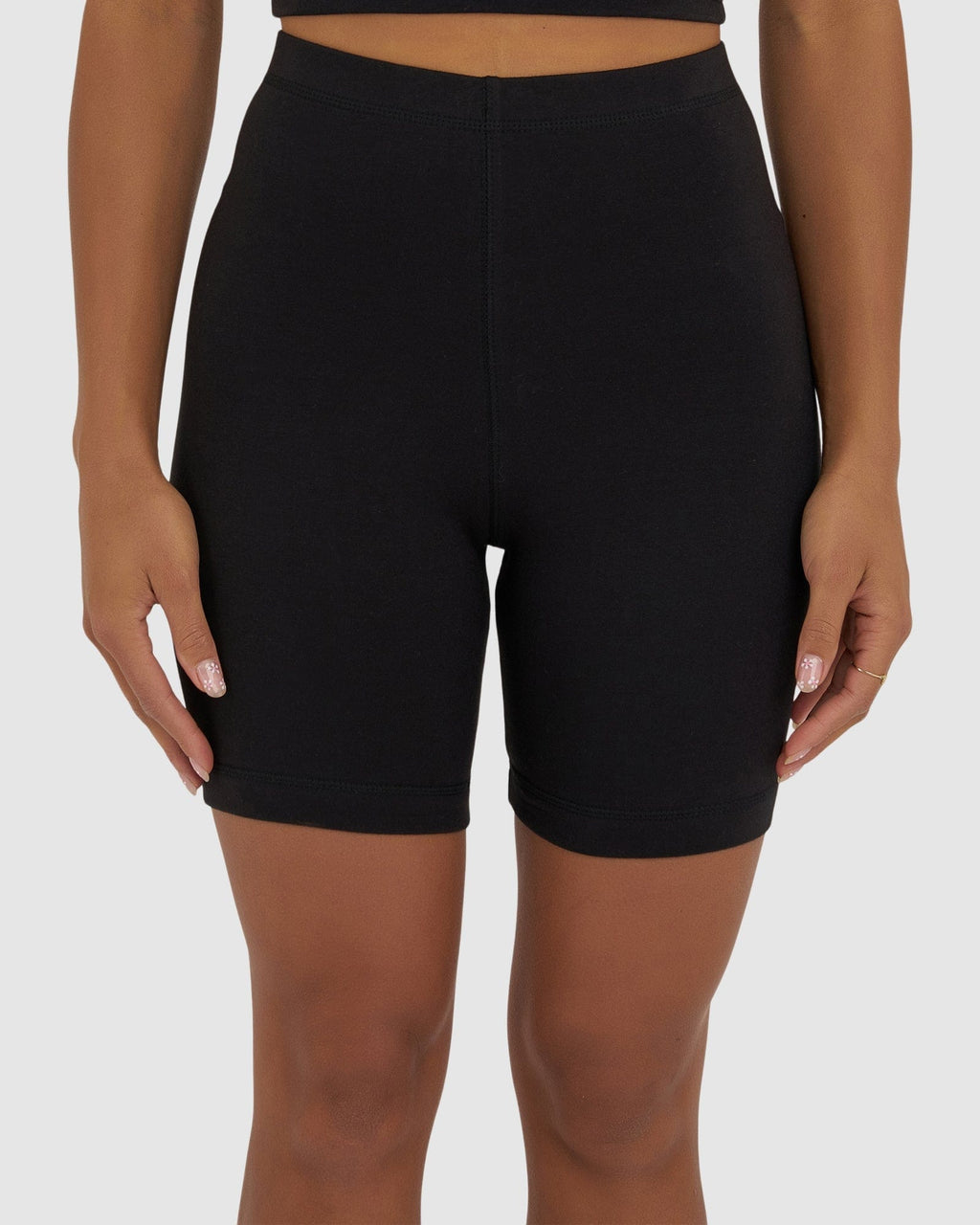 Model wearing Demi Bike Short - Black