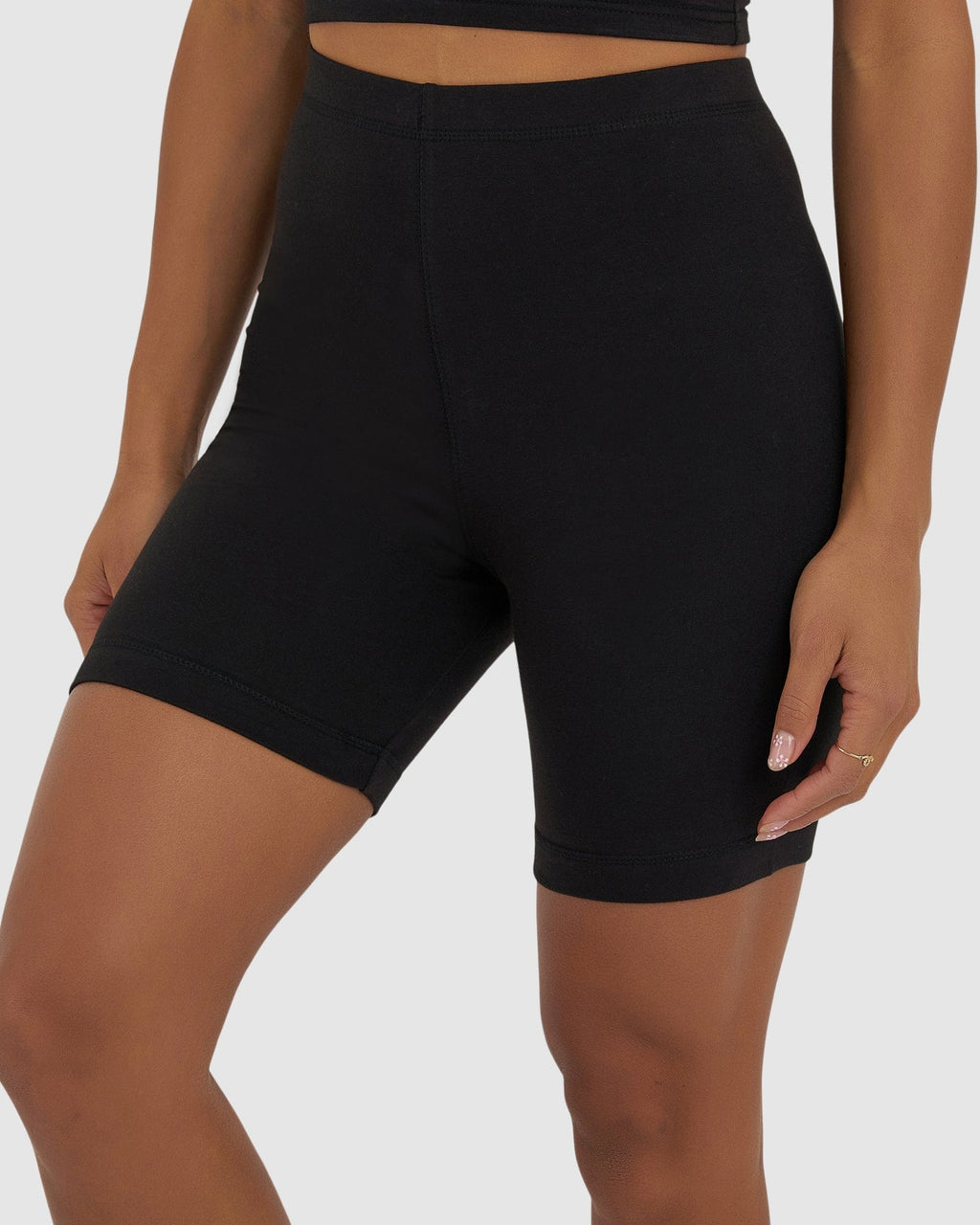Model wearing Demi Bike Short - Black