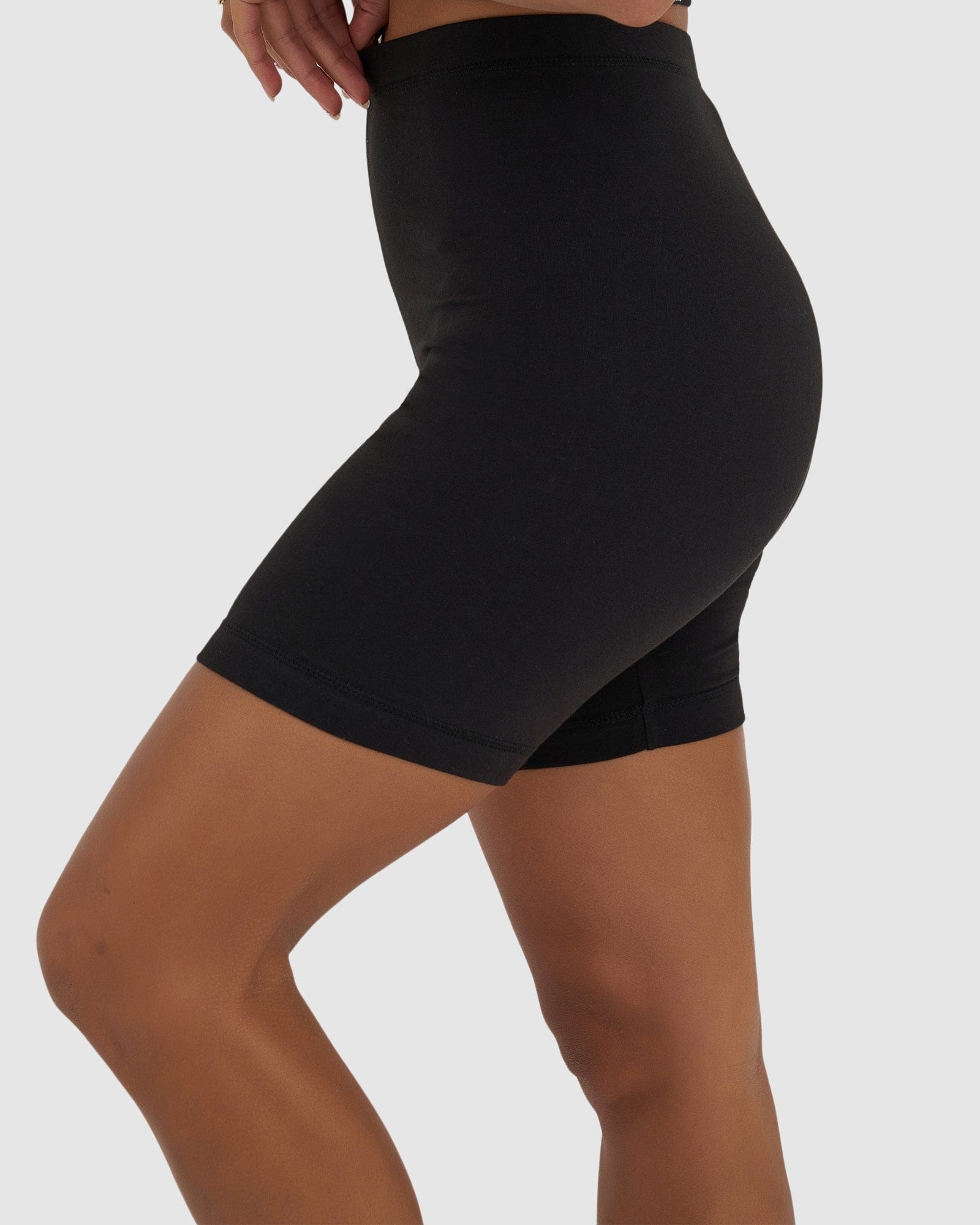 Model wearing Demi Bike Short - Black