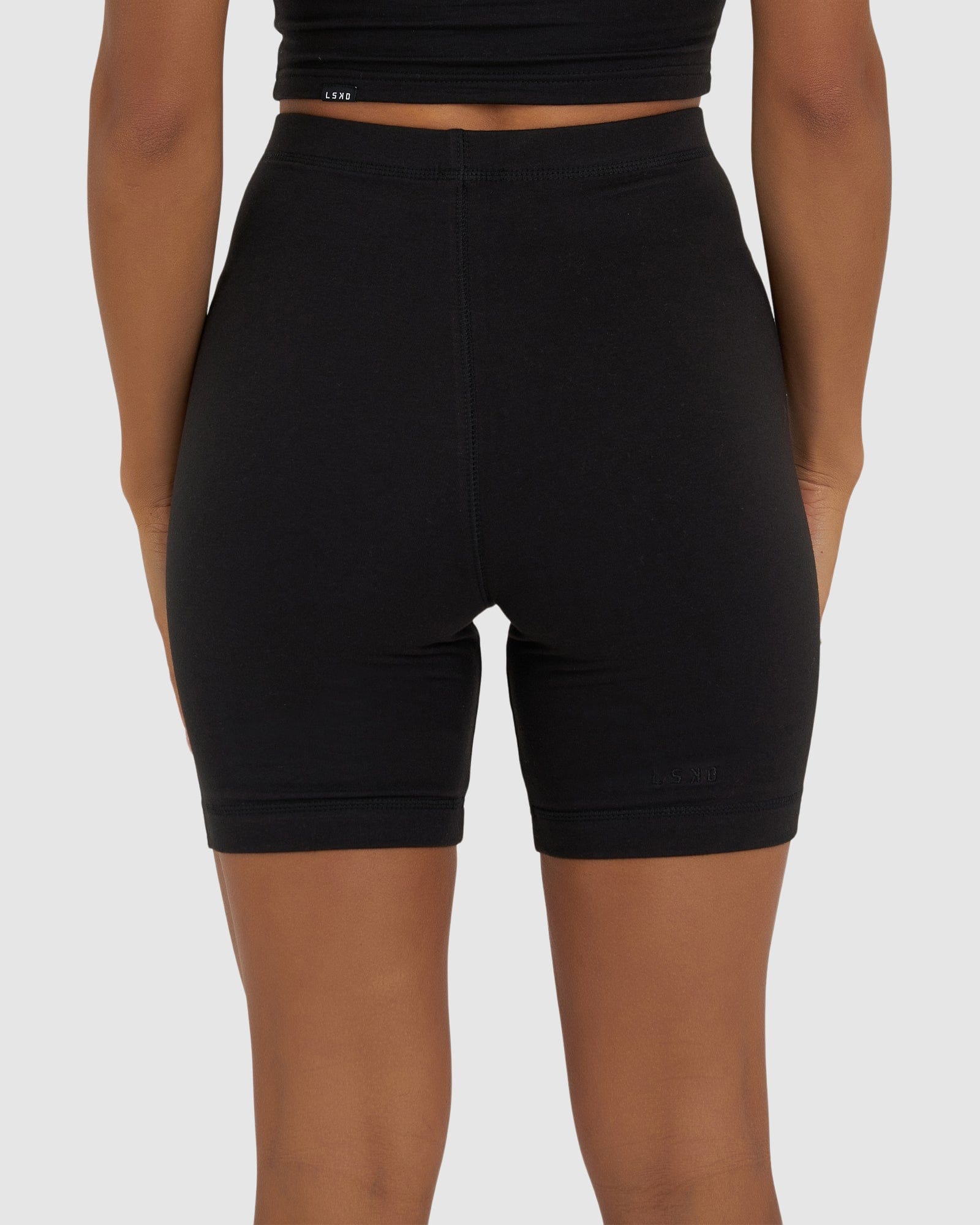Model wearing Demi Bike Short - Black
