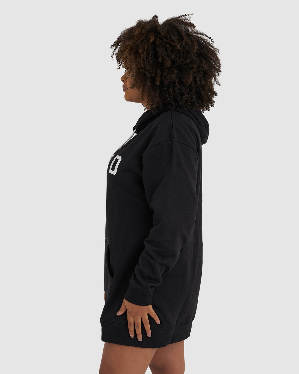 Model wearing Impression Pullover Dress - Black