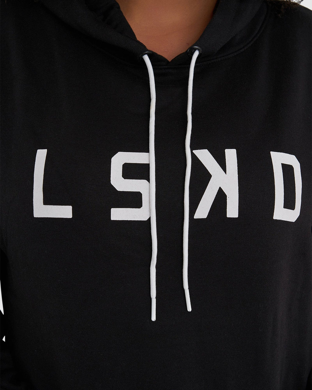 Model wearing Impression Pullover Dress - Black