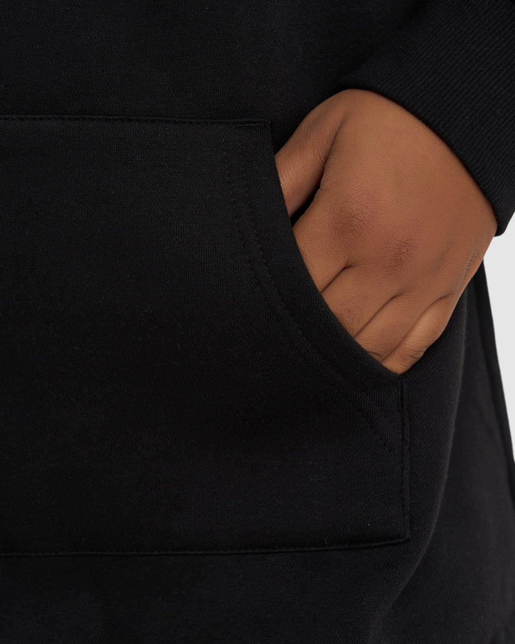 Model wearing Impression Pullover Dress - Black