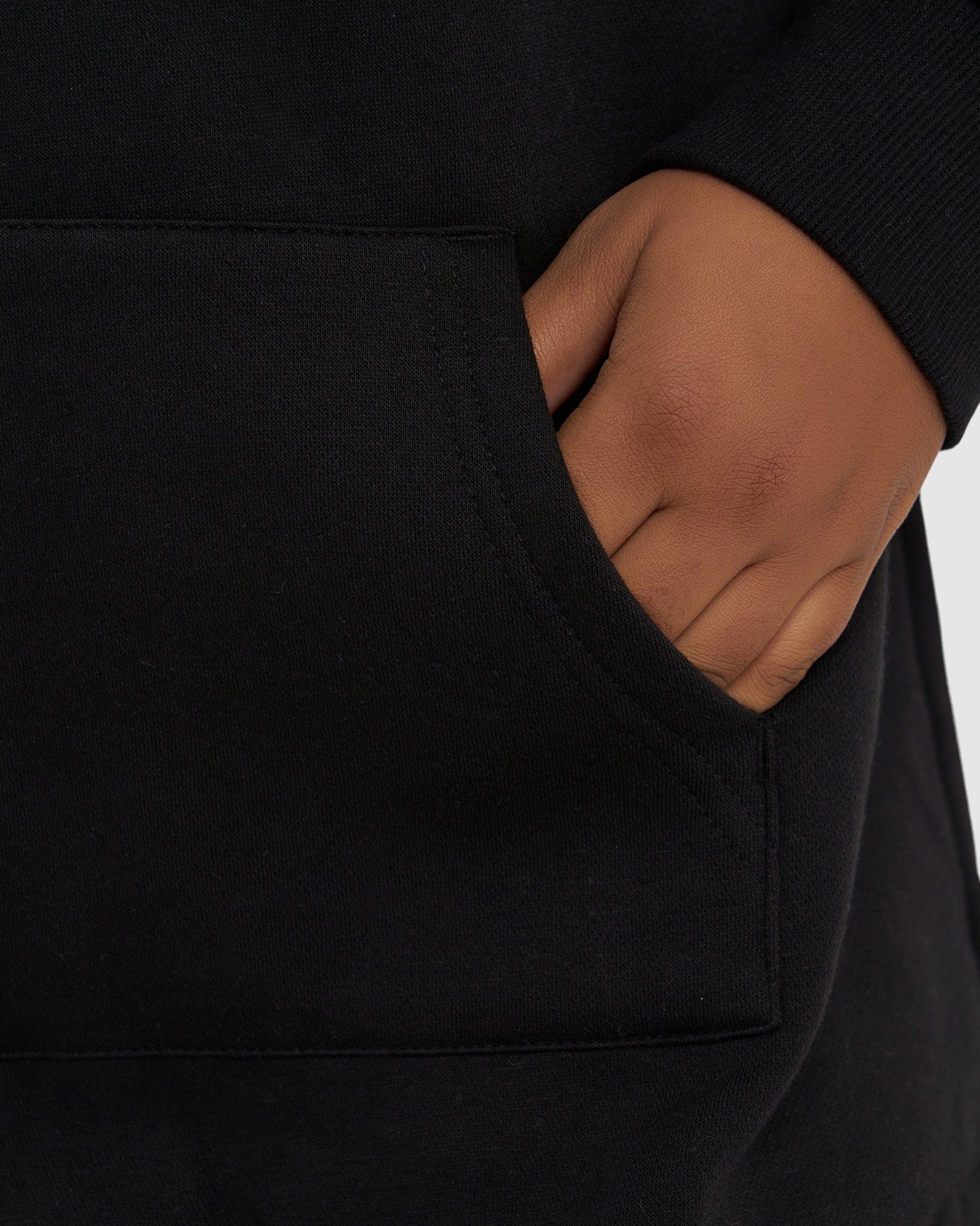 Model wearing Impression Pullover Dress - Black