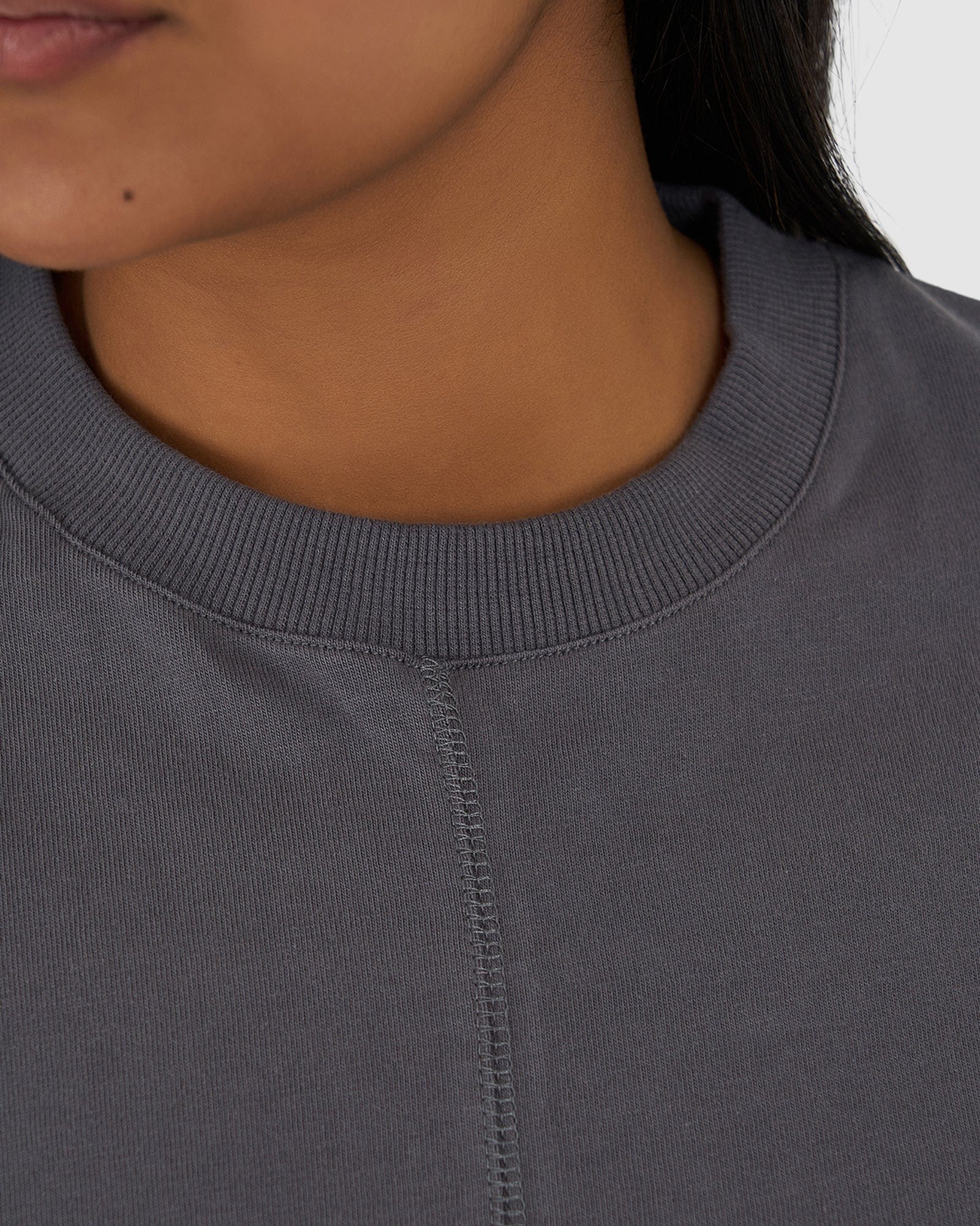 Model wearing Unisex Heavy Hitter Heavyweight Tee Oversize - Iron