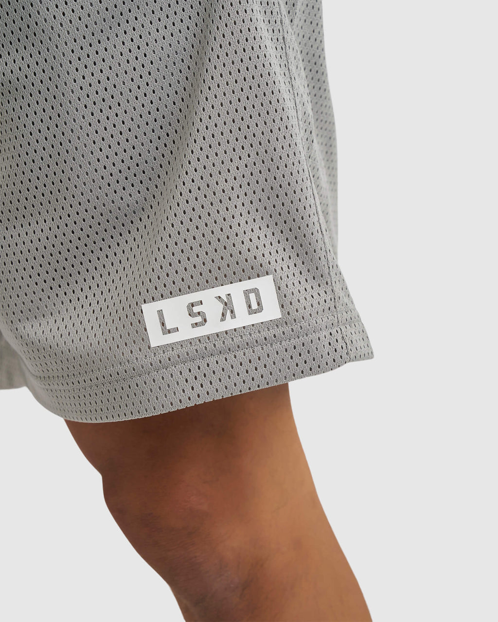 Model wearing Backboard 8" Performance Short - Alloy