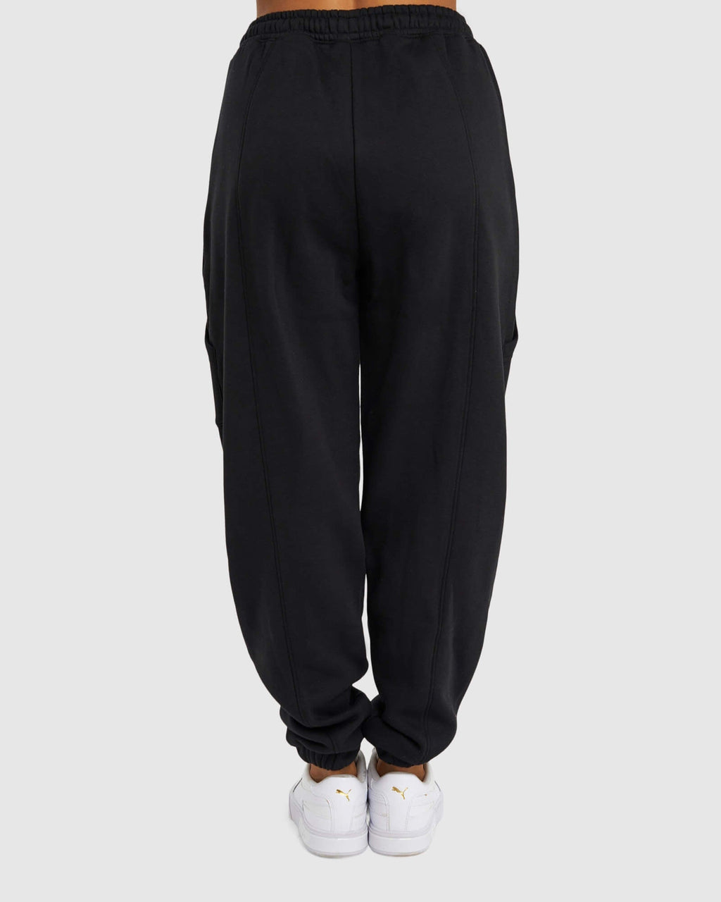 Model wearing Harley Track Pant - Black