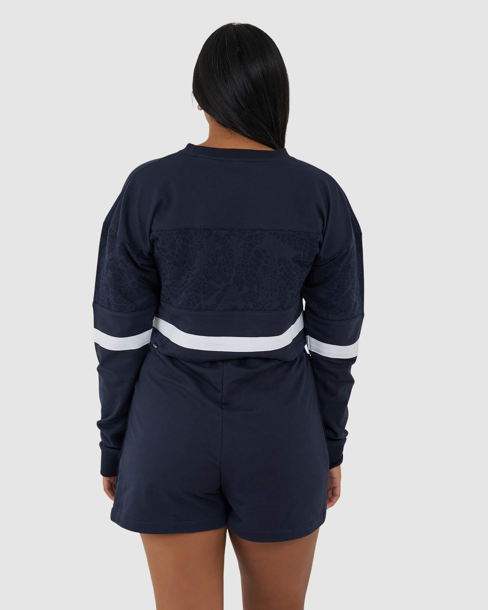 Model wearing Whitney Sweater - Navy Mamba