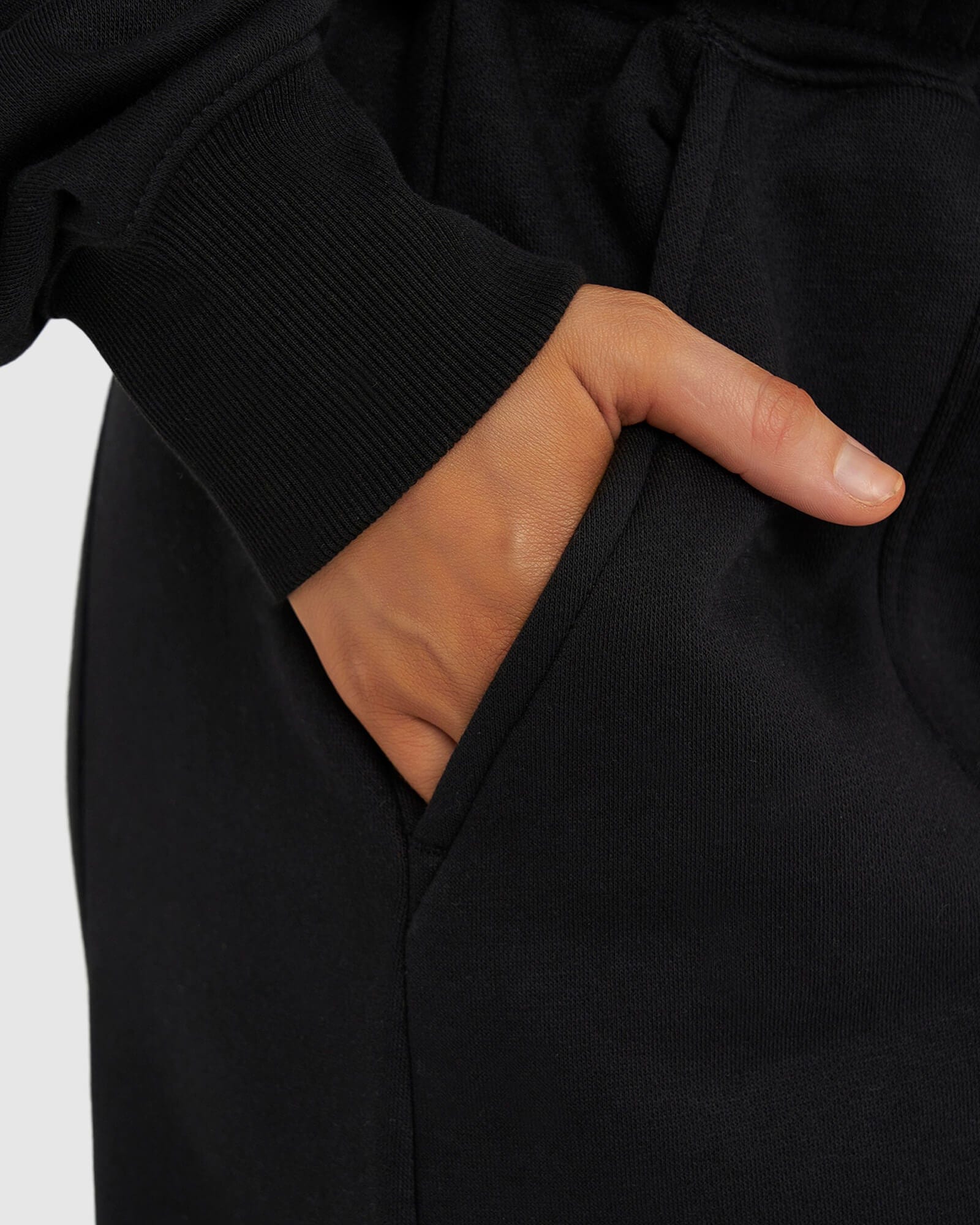 Model wearing Harley Track Pant - Black