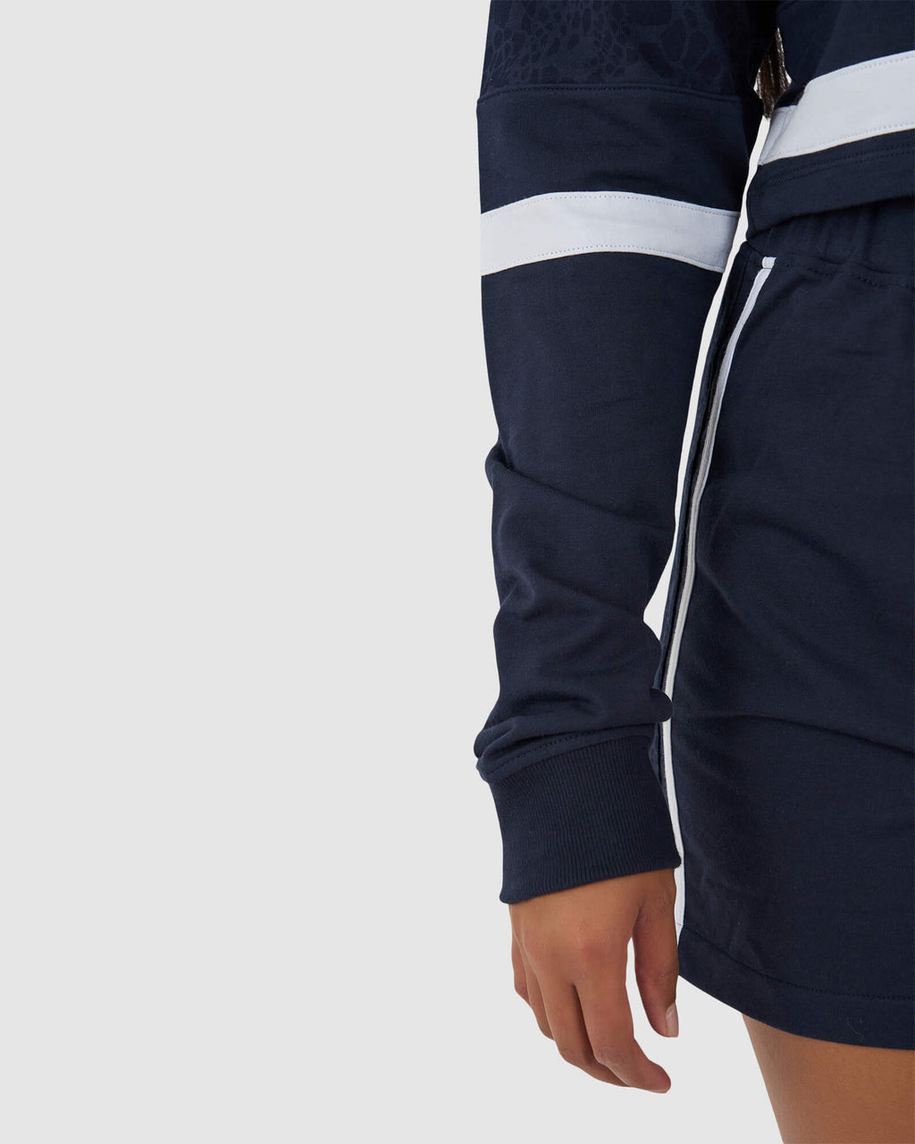 Model wearing Whitney Sweater - Navy Mamba