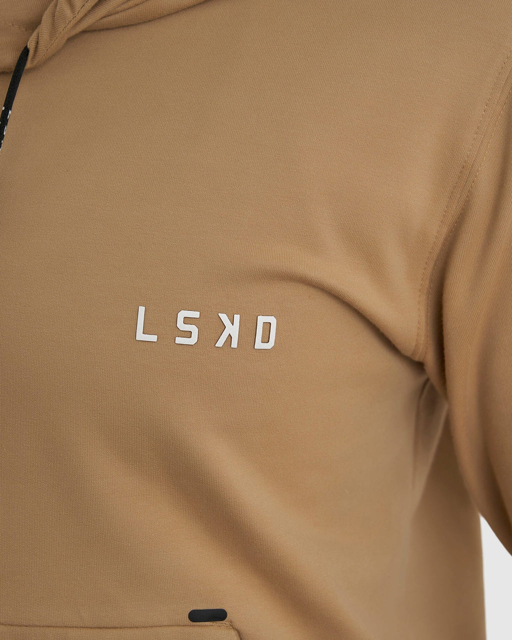 Model wearing Grind Hoodie - Almond