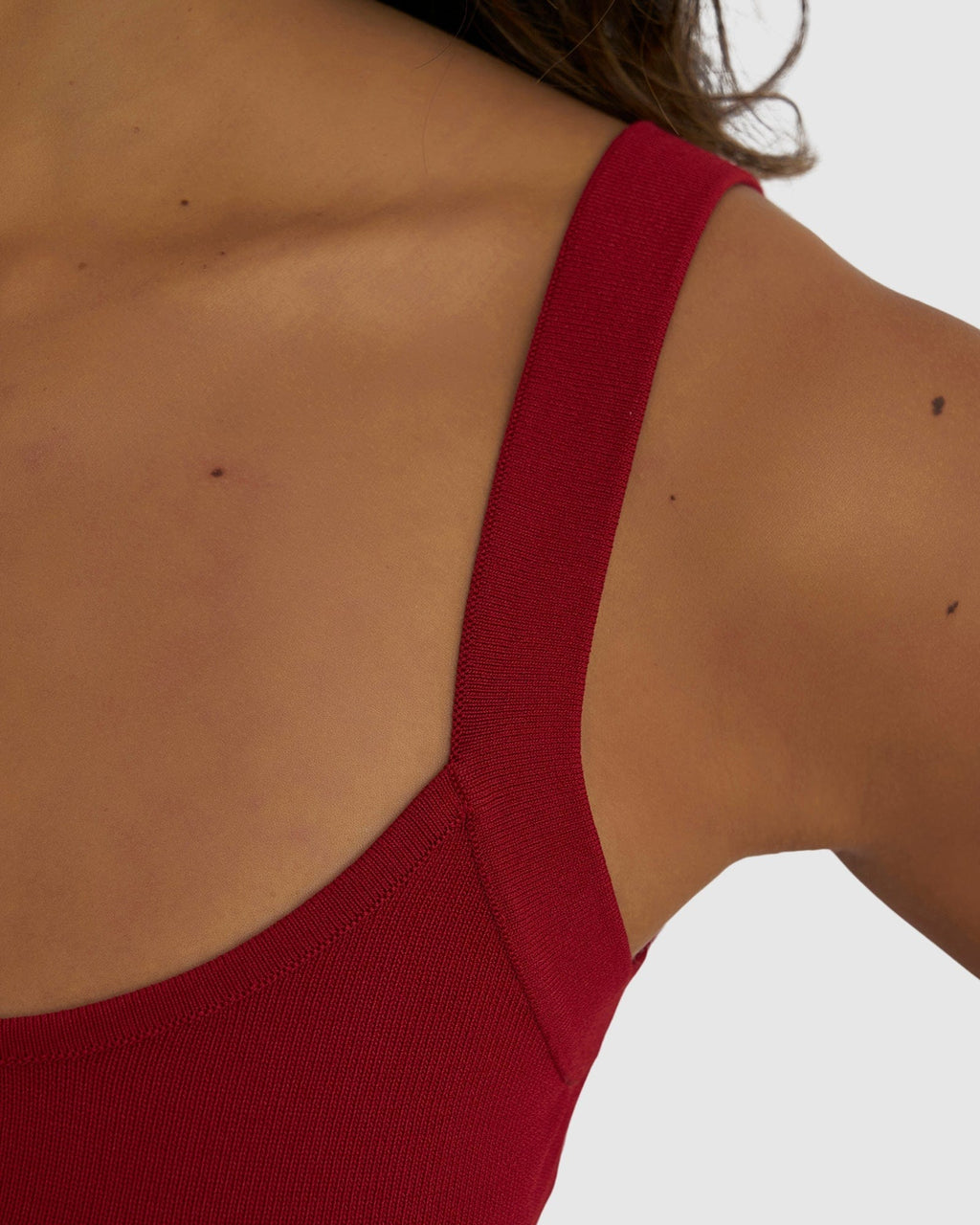 Model wearing Aurora Knit Top - Rose