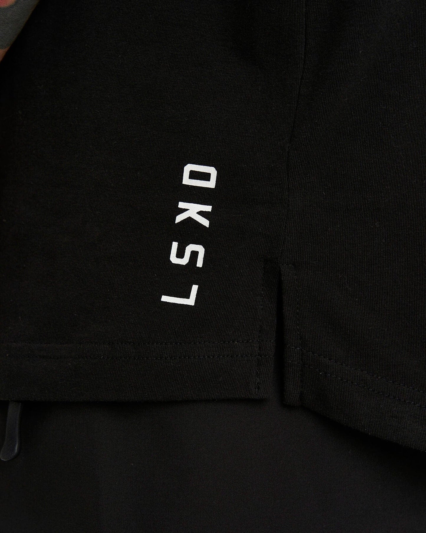 Model wearing Tab Tee - Black