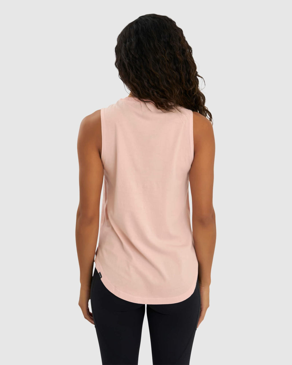 Model wearing Luna Tank - Pink-White