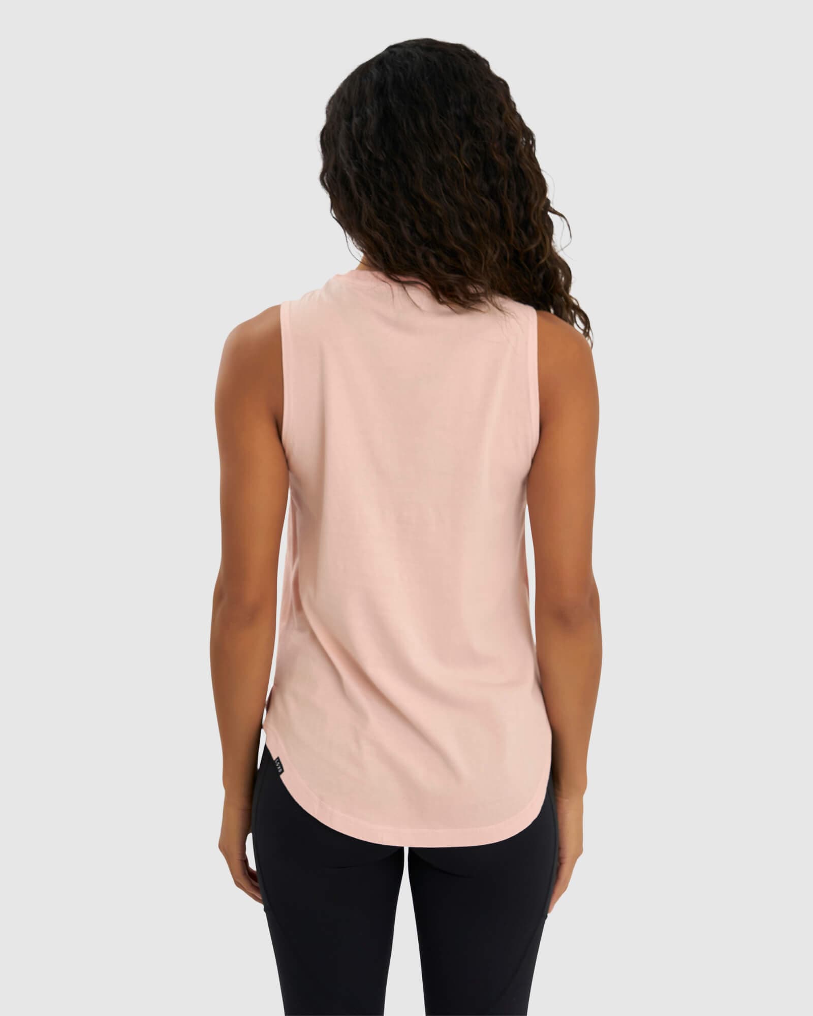 Model wearing Luna Tank - Pink-White