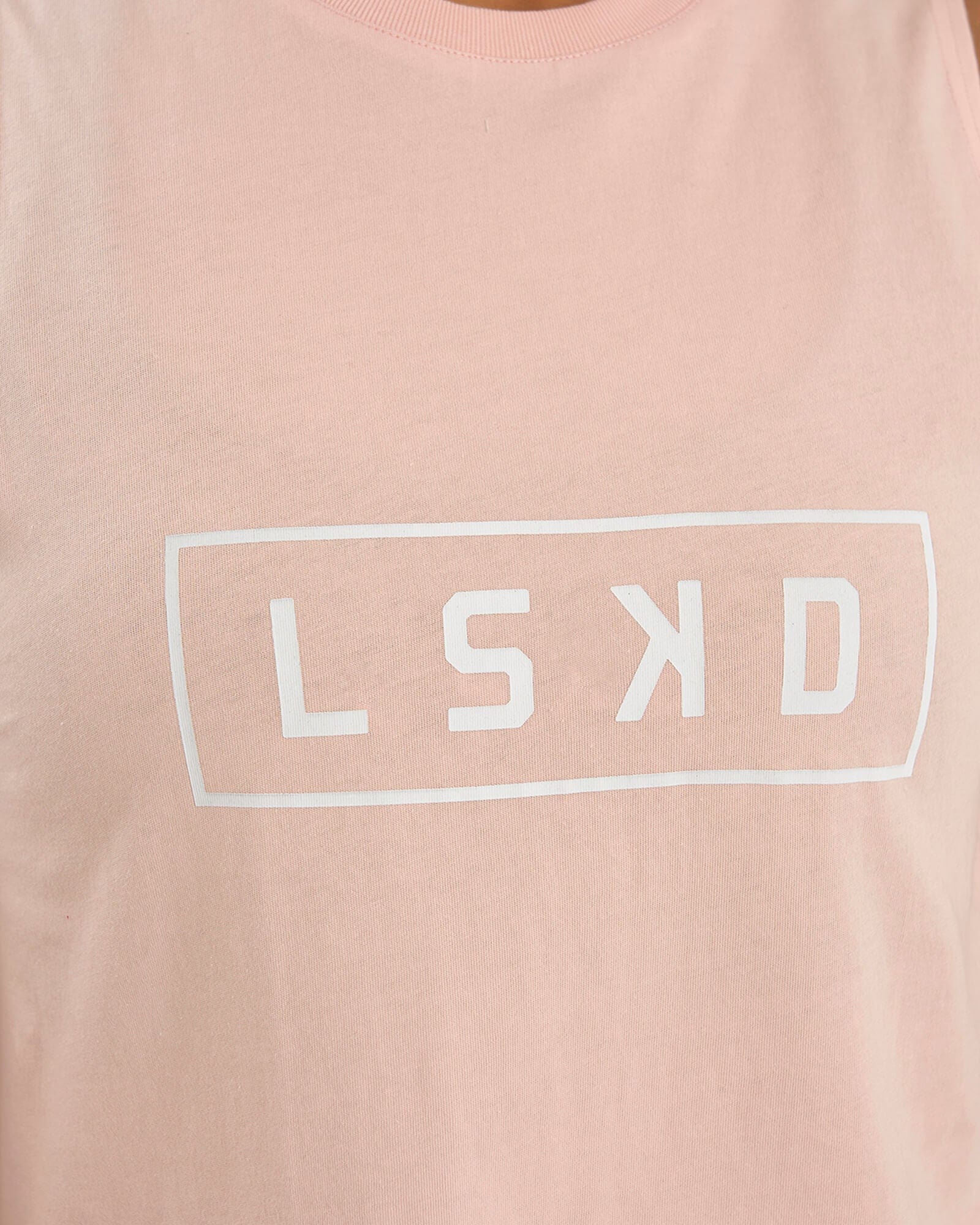 Model wearing Luna Tank - Pink-White