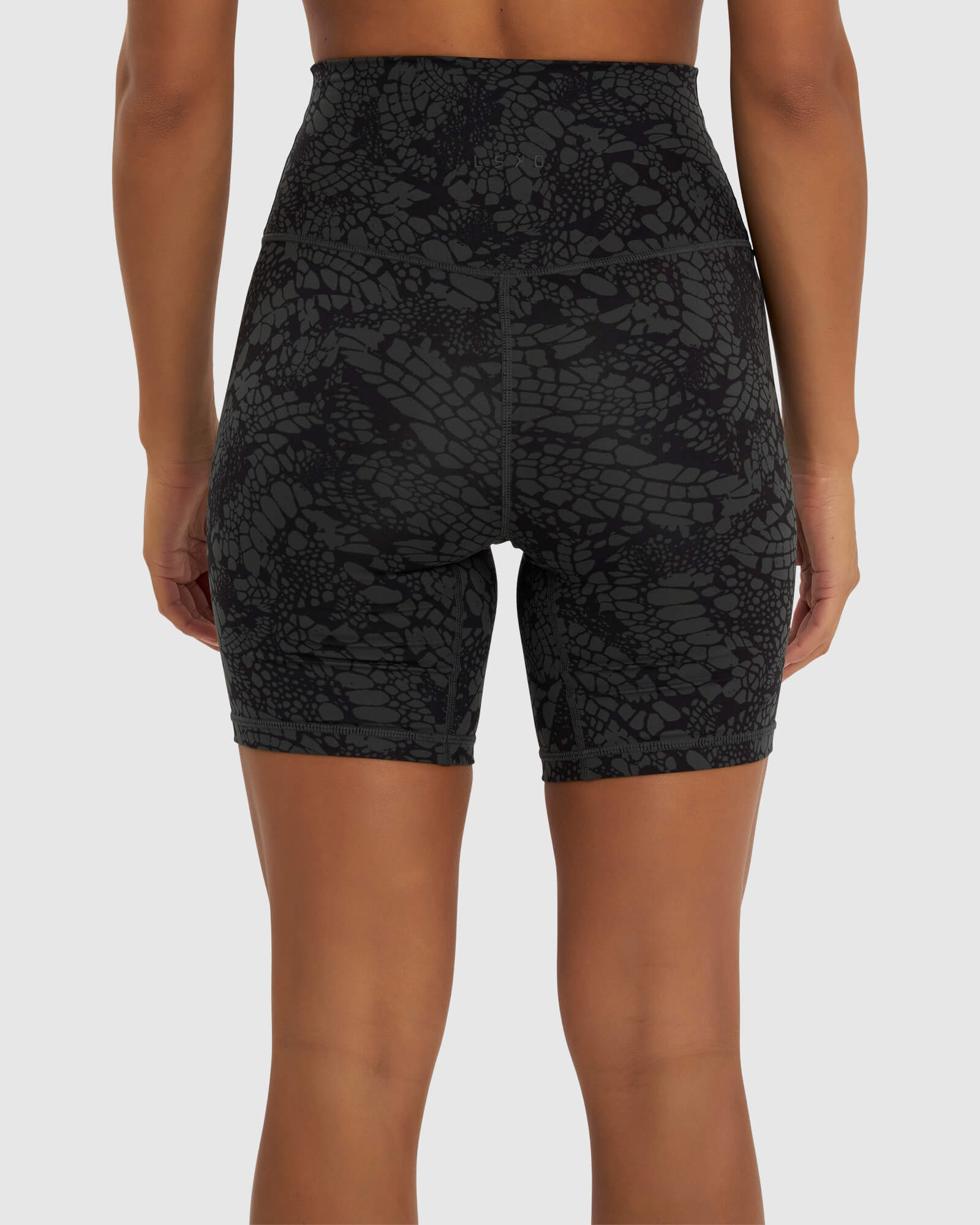 Model wearing Base Mid Short Tight - Black Mamba