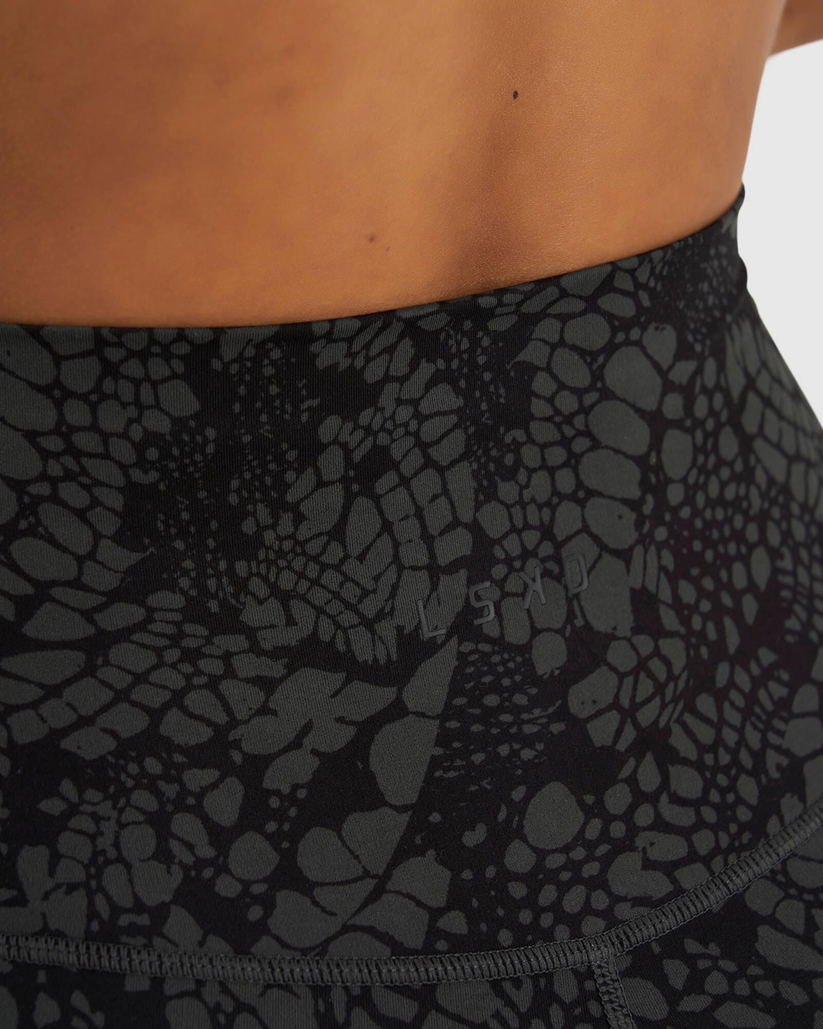 Model wearing Base X-Short Tight - Black Mamba