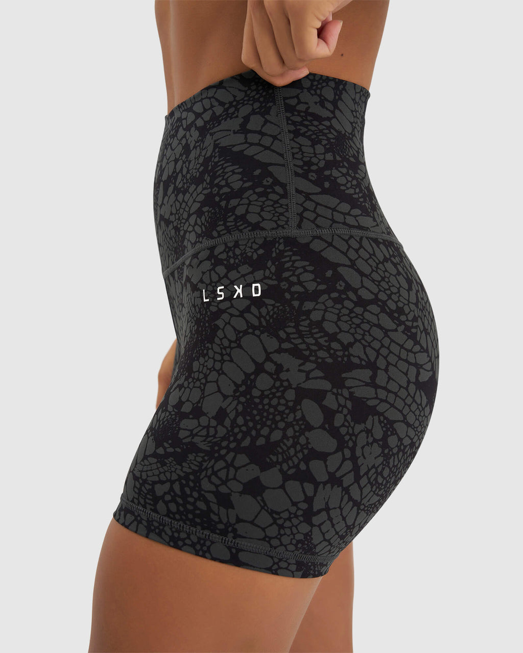 Model wearing Base X-Short Tight - Black Mamba