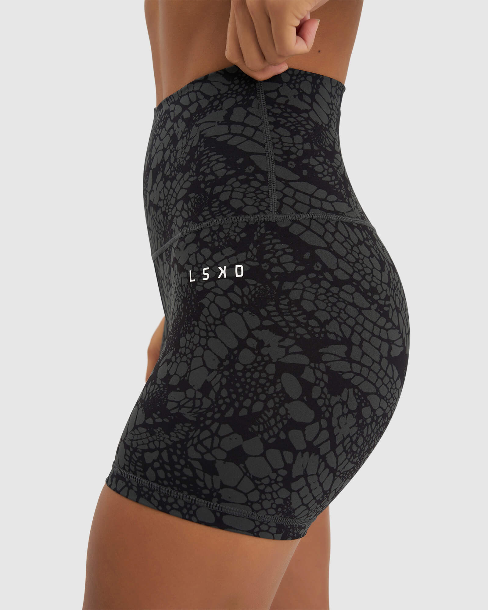 Model wearing Base X-Short Tight - Black Mamba