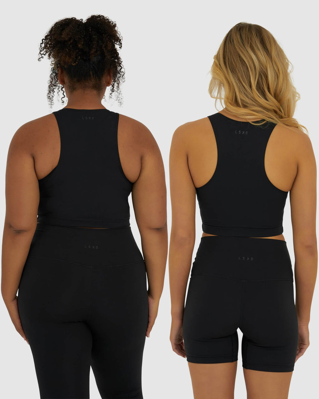 Model wearing Base Crop Tank - Black