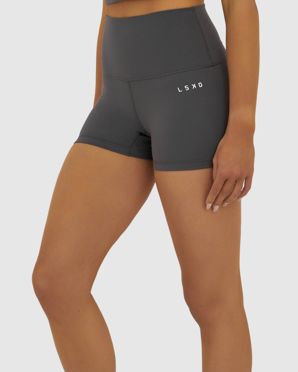 Model wearing Base X-Short Tight - Shadow