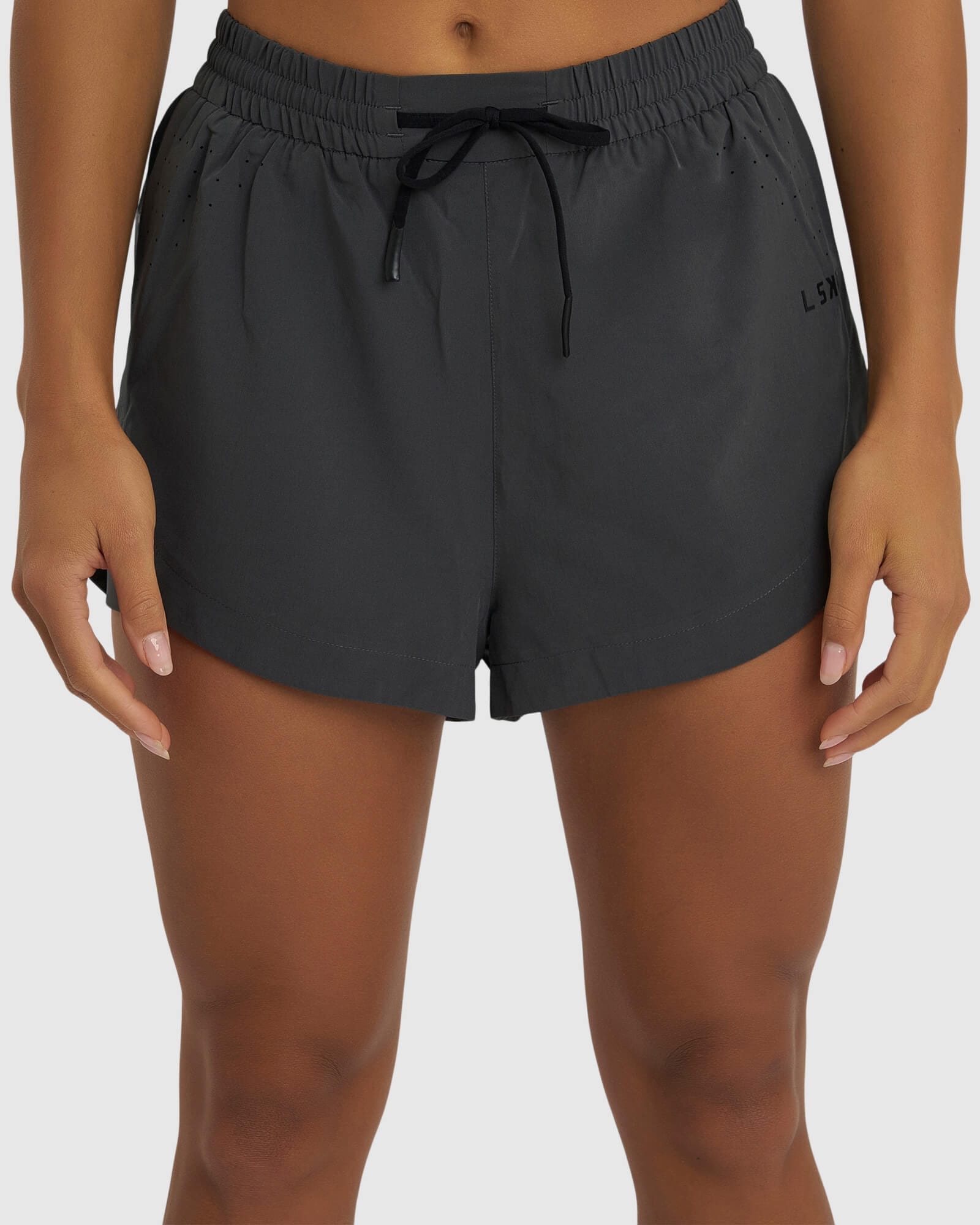 Model wearing Power Performance Liner Short - Asphalt