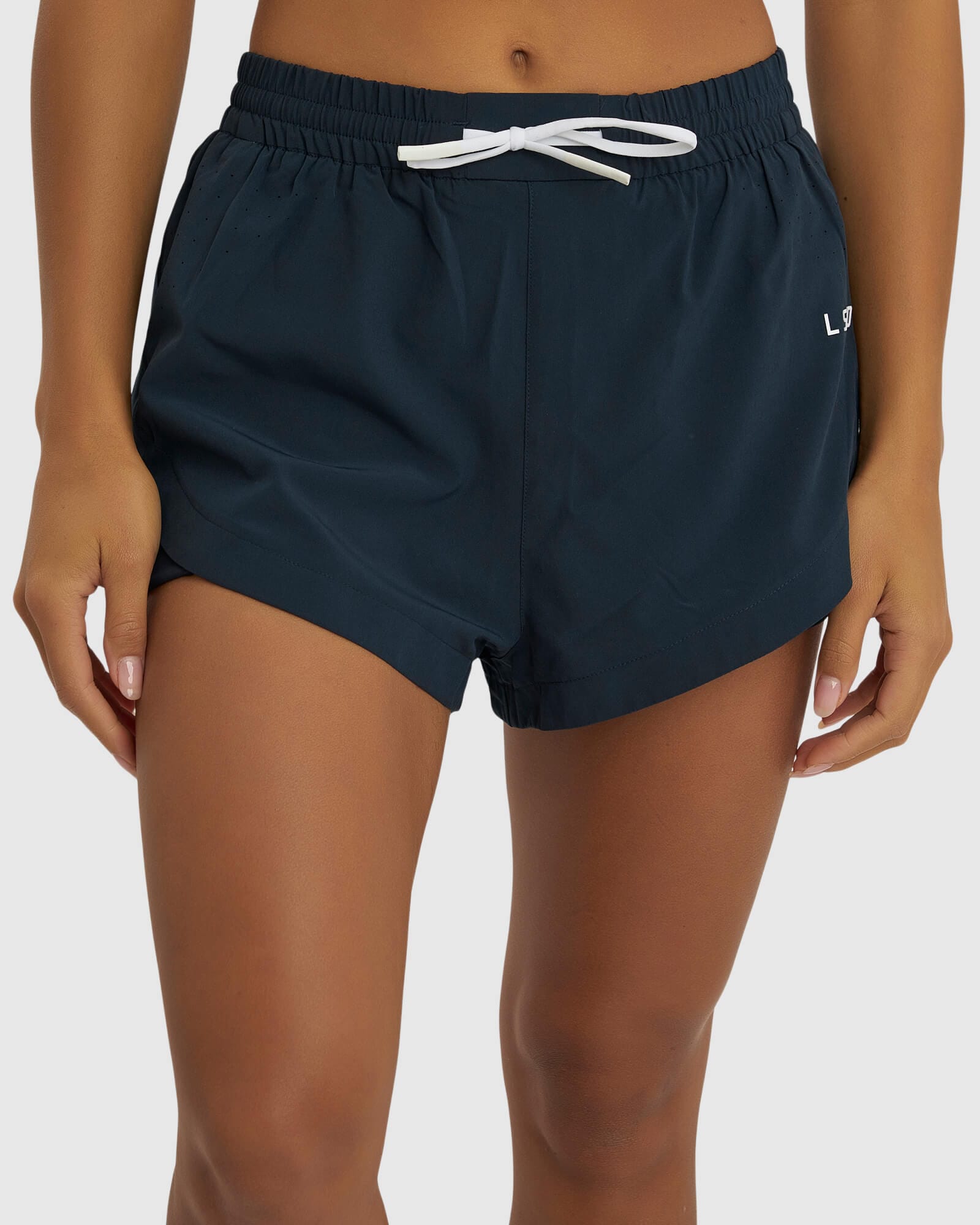 Model wearing Power Performance Liner Short - Carbon