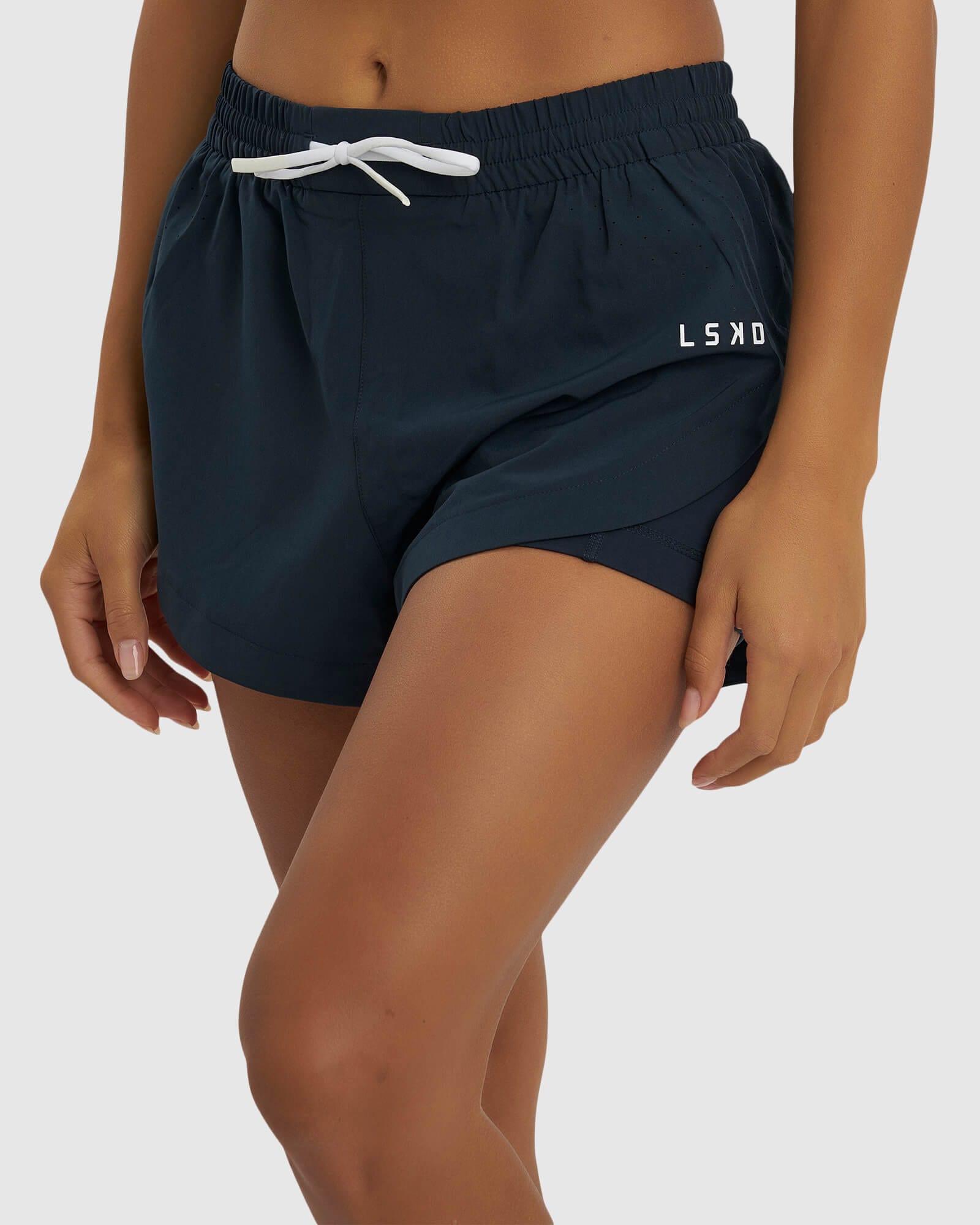 Model wearing Power Performance Liner Short - Carbon