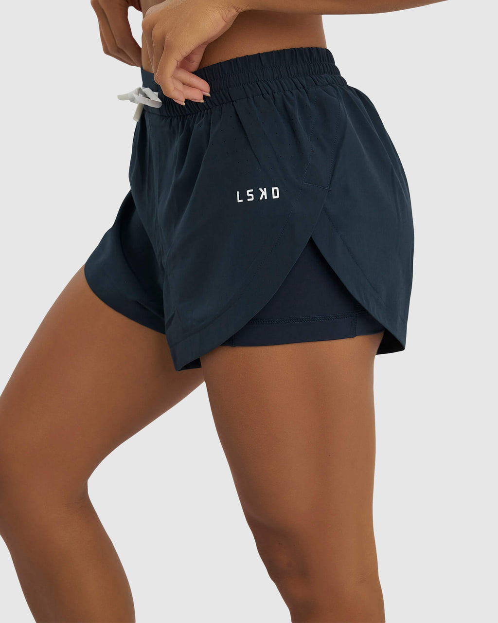 Model wearing Power Performance Liner Short - Carbon