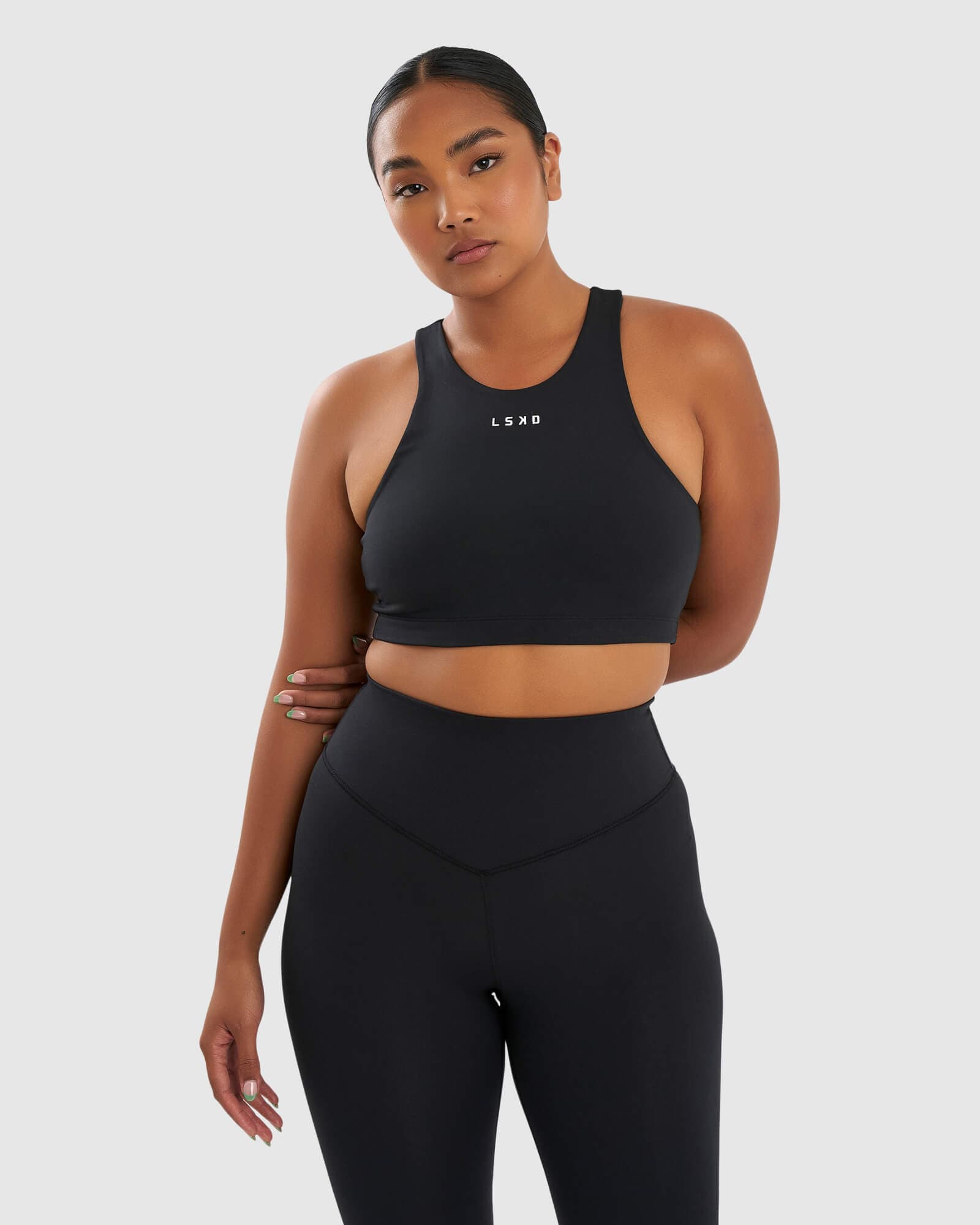 Model wearing Reformer Sport Tank - Black