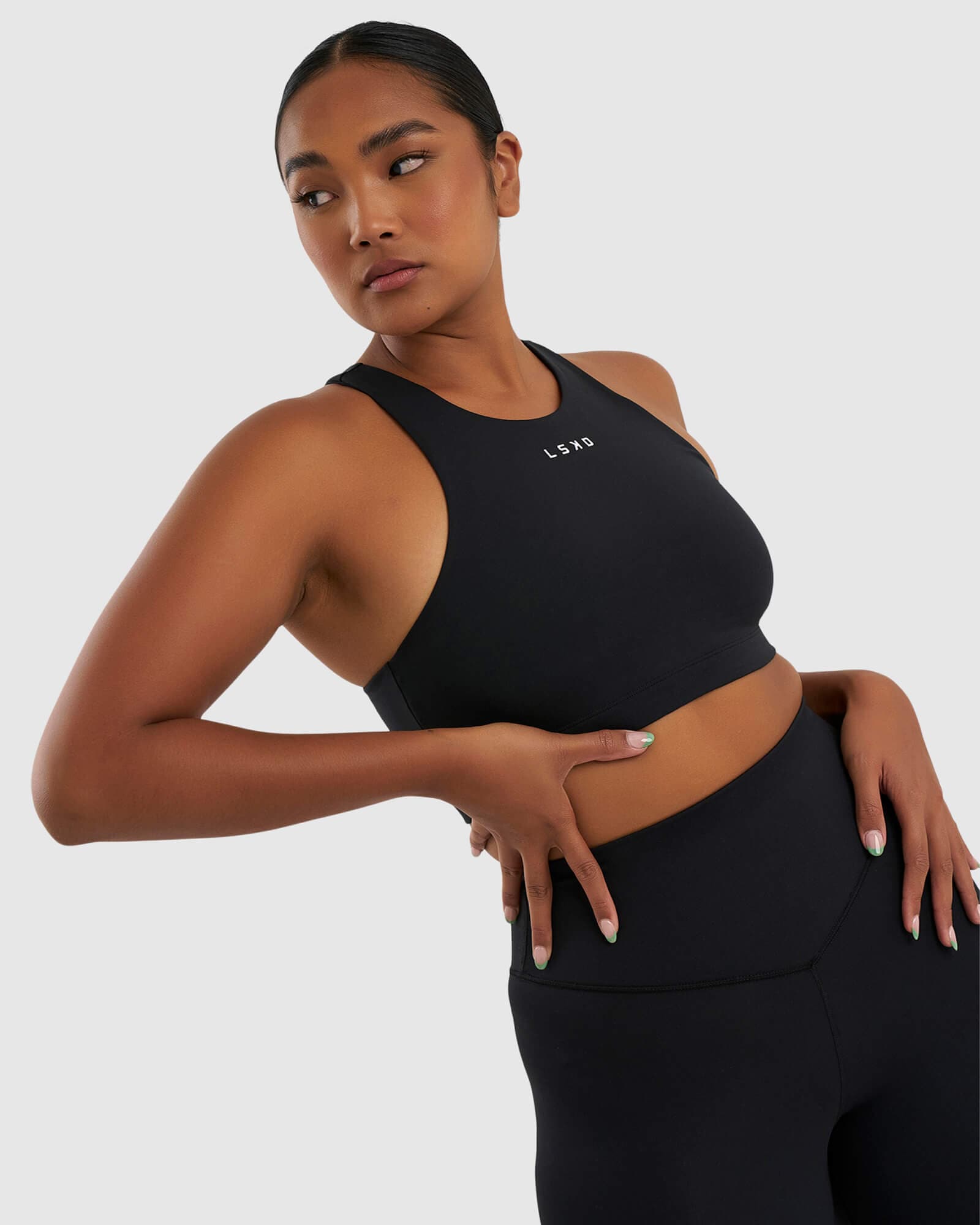 Model wearing Reformer Sport Tank - Black