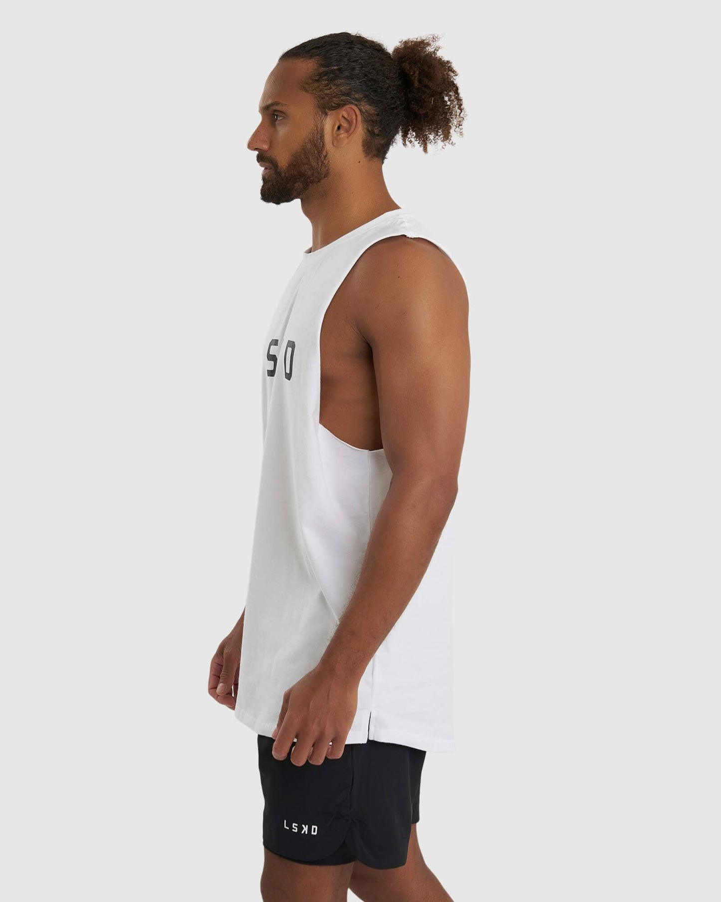 Model wearing Power FLXDRY Performance Tank - White