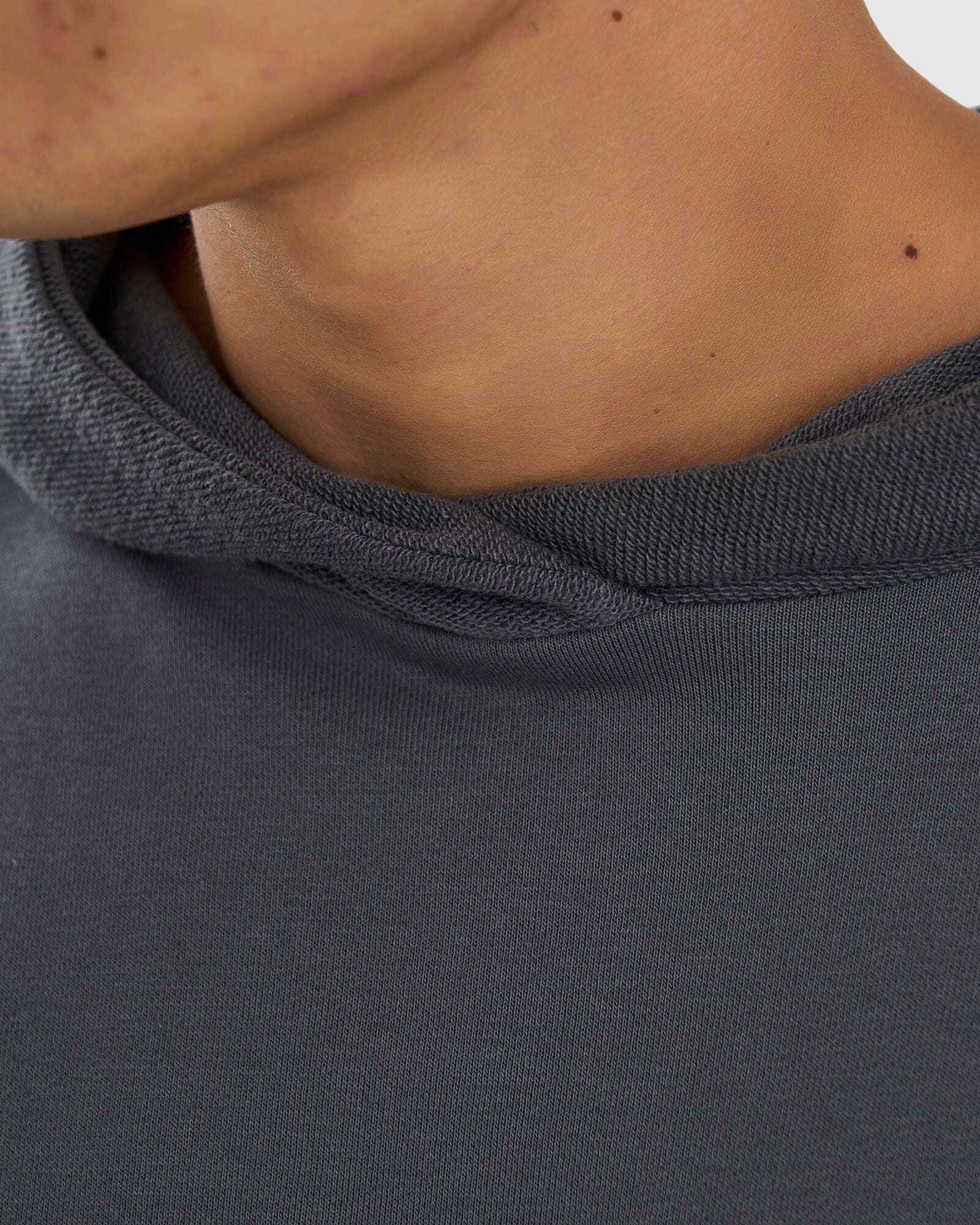 Model wearing Unisex Locker Room Hoodie Oversize - Iron