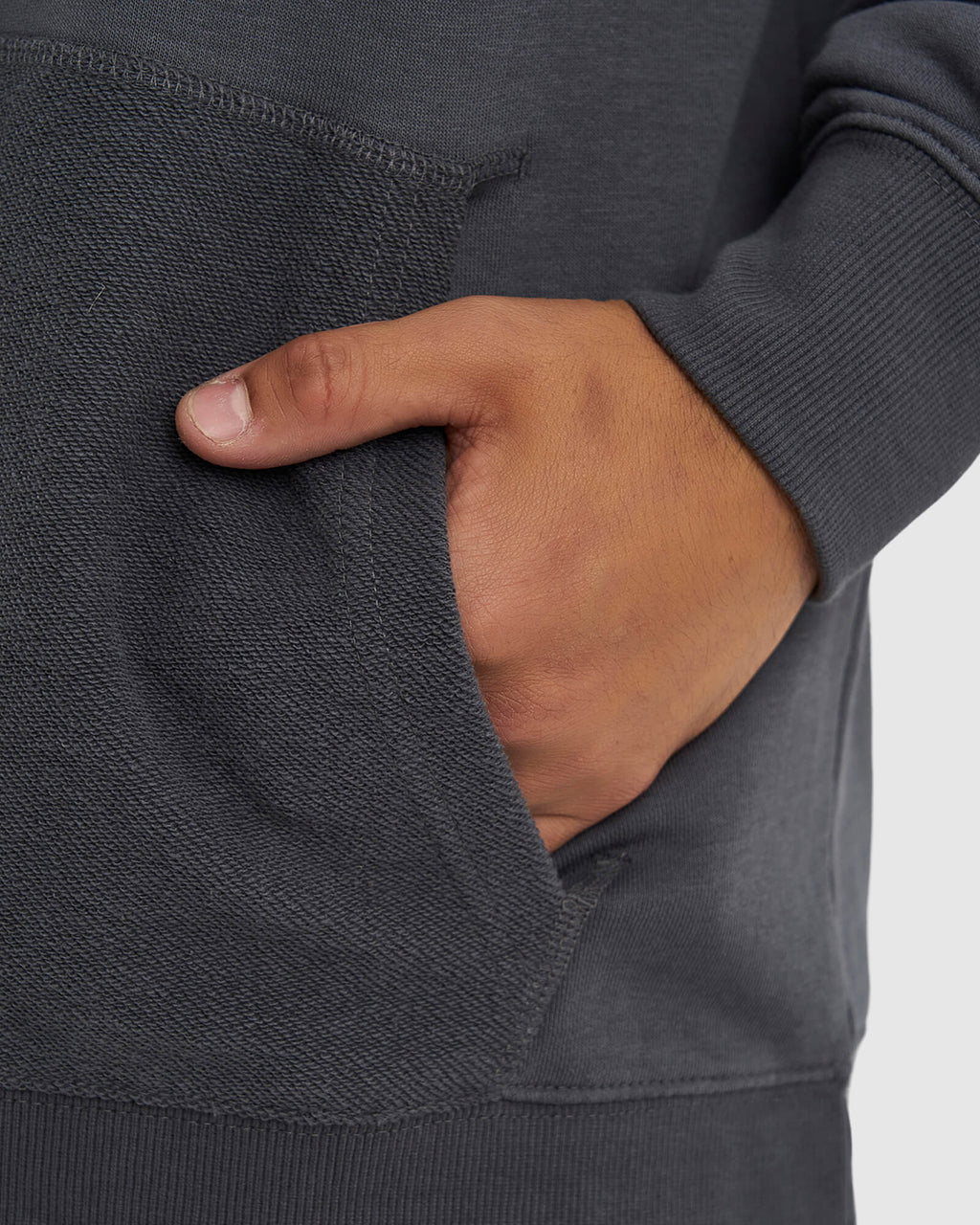 Model wearing Unisex Locker Room Hoodie Oversize - Iron