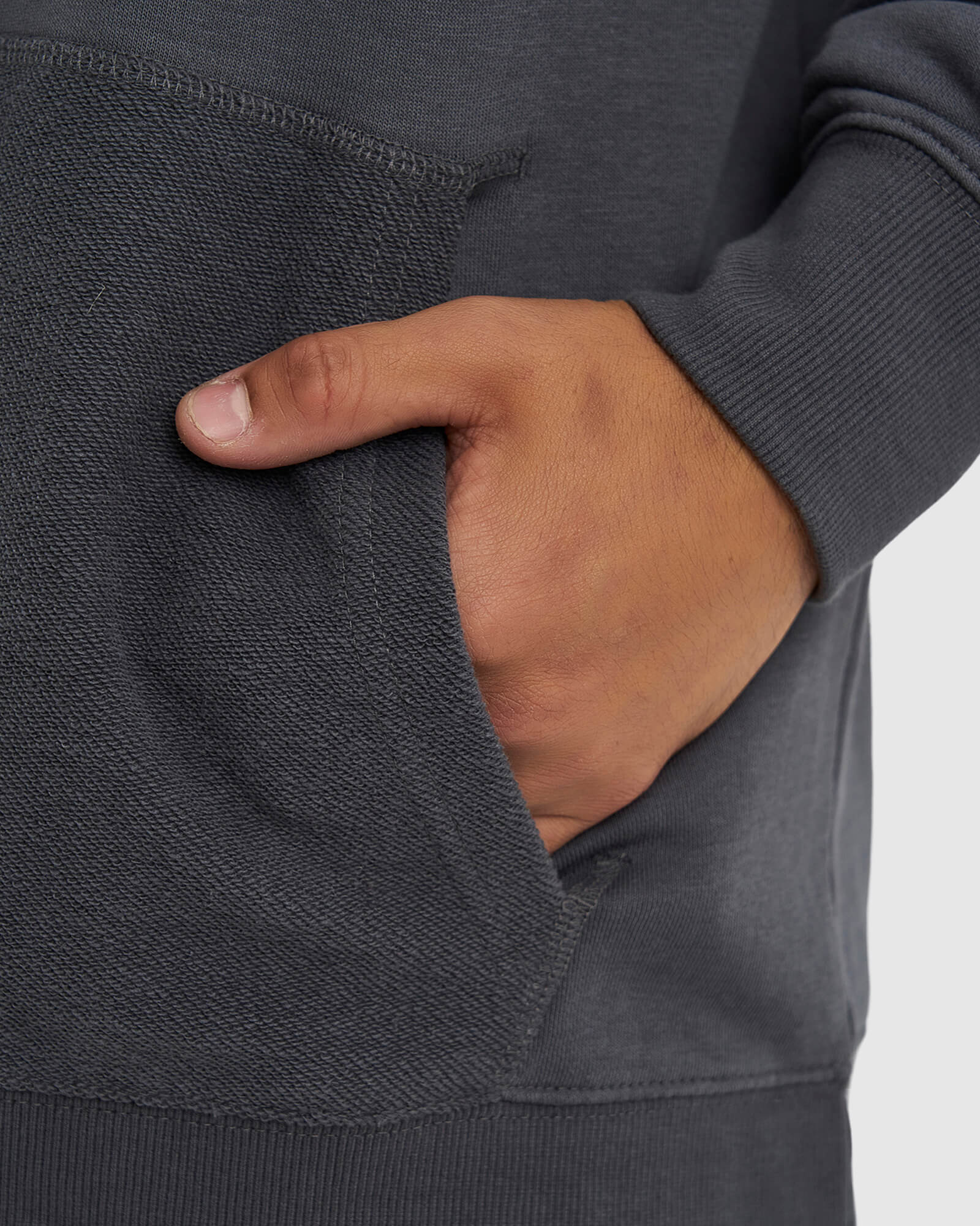 Model wearing Unisex Locker Room Hoodie Oversize - Iron