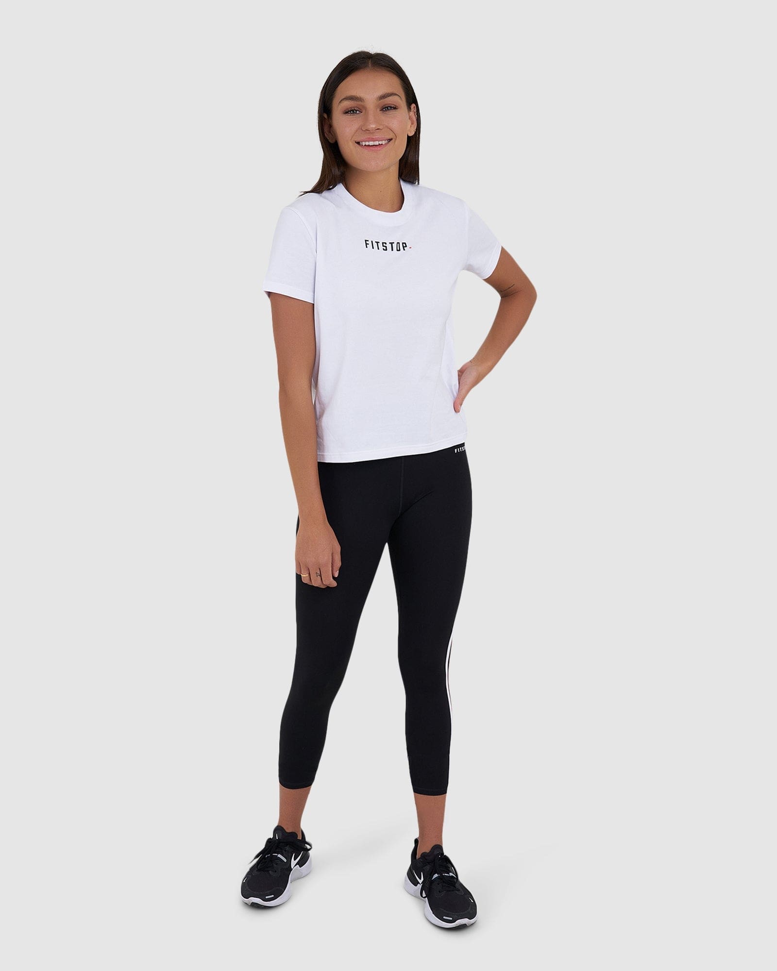 Model wearing Fitstop Base 7/8 Tight - Black