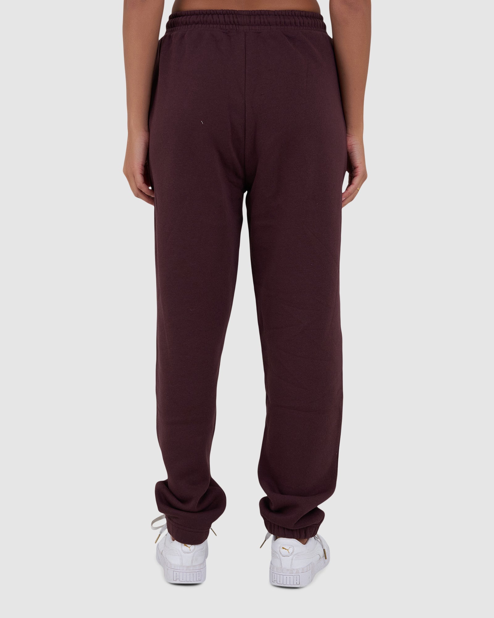 Model wearing Ivy Track Pant - Fudge