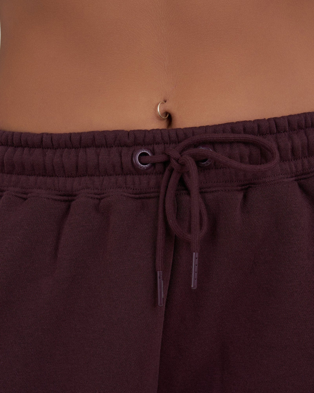 Model wearing Ivy Track Pant - Fudge