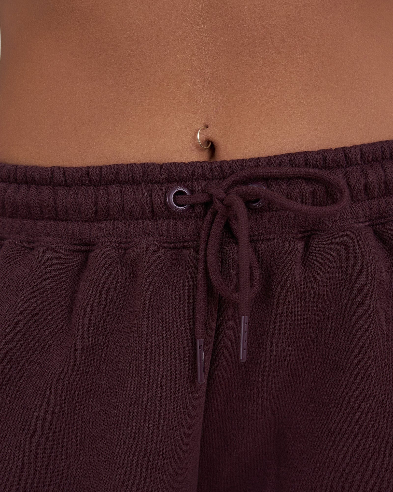 Model wearing Ivy Track Pant - Fudge