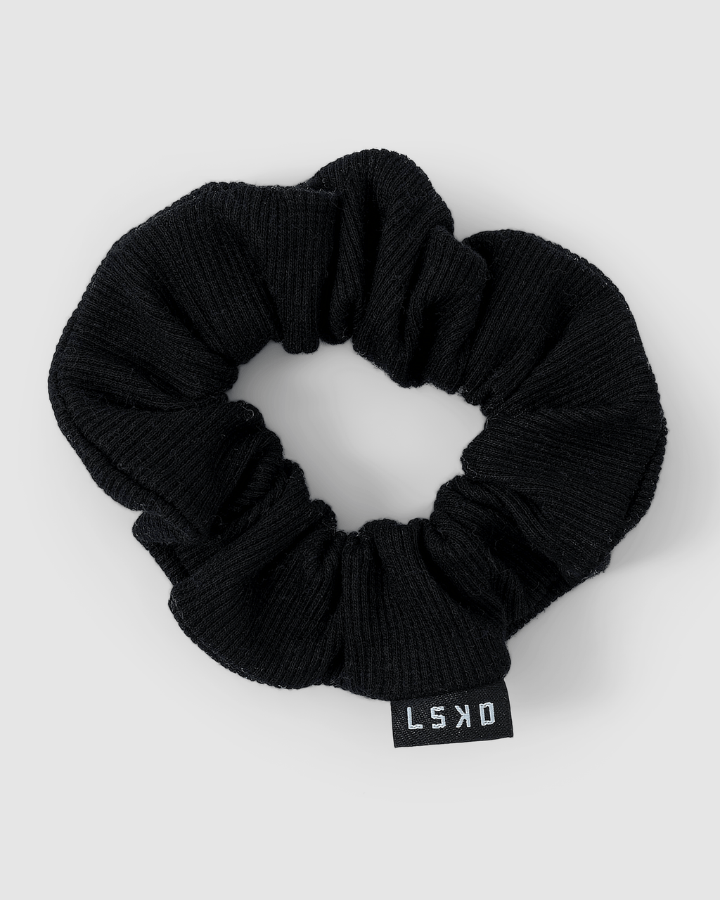 Model wearing Rib Scrunchie - Black