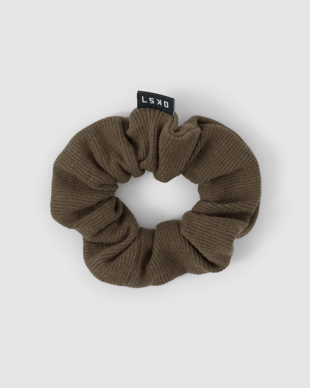 Model wearing Rib Scrunchie - Olive