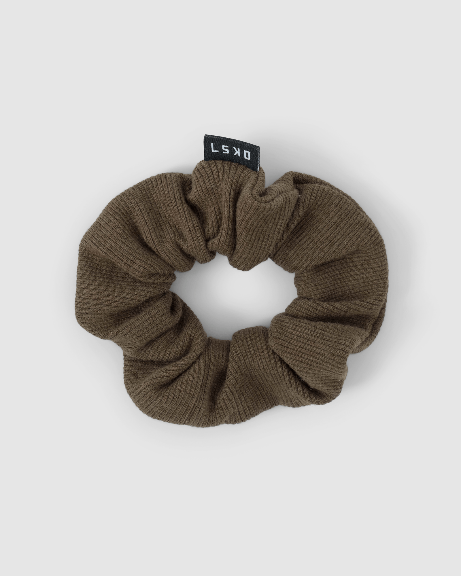 Model wearing Rib Scrunchie - Olive